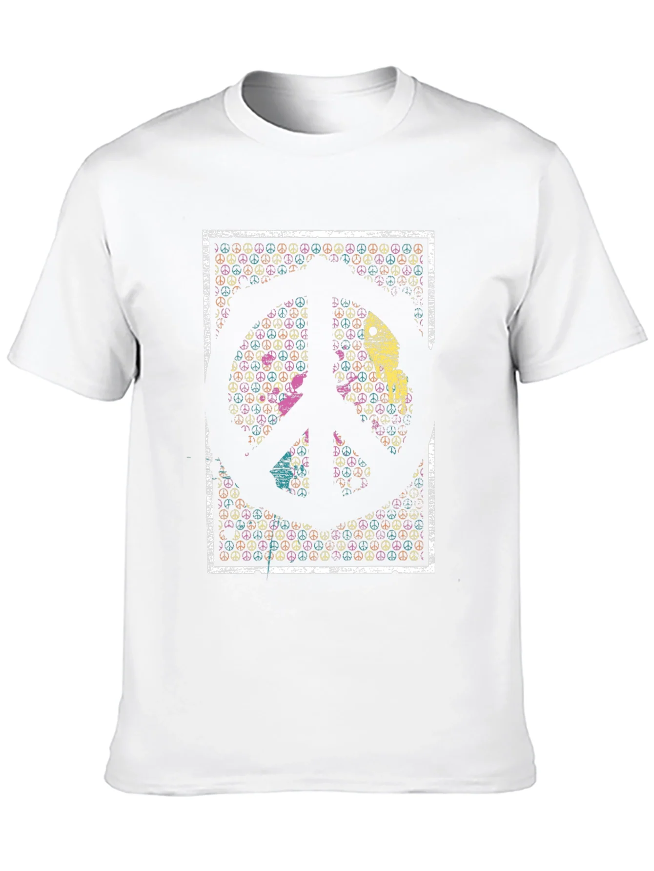 Camiseta Negra con S¨ªmbolo de la Paz Retro