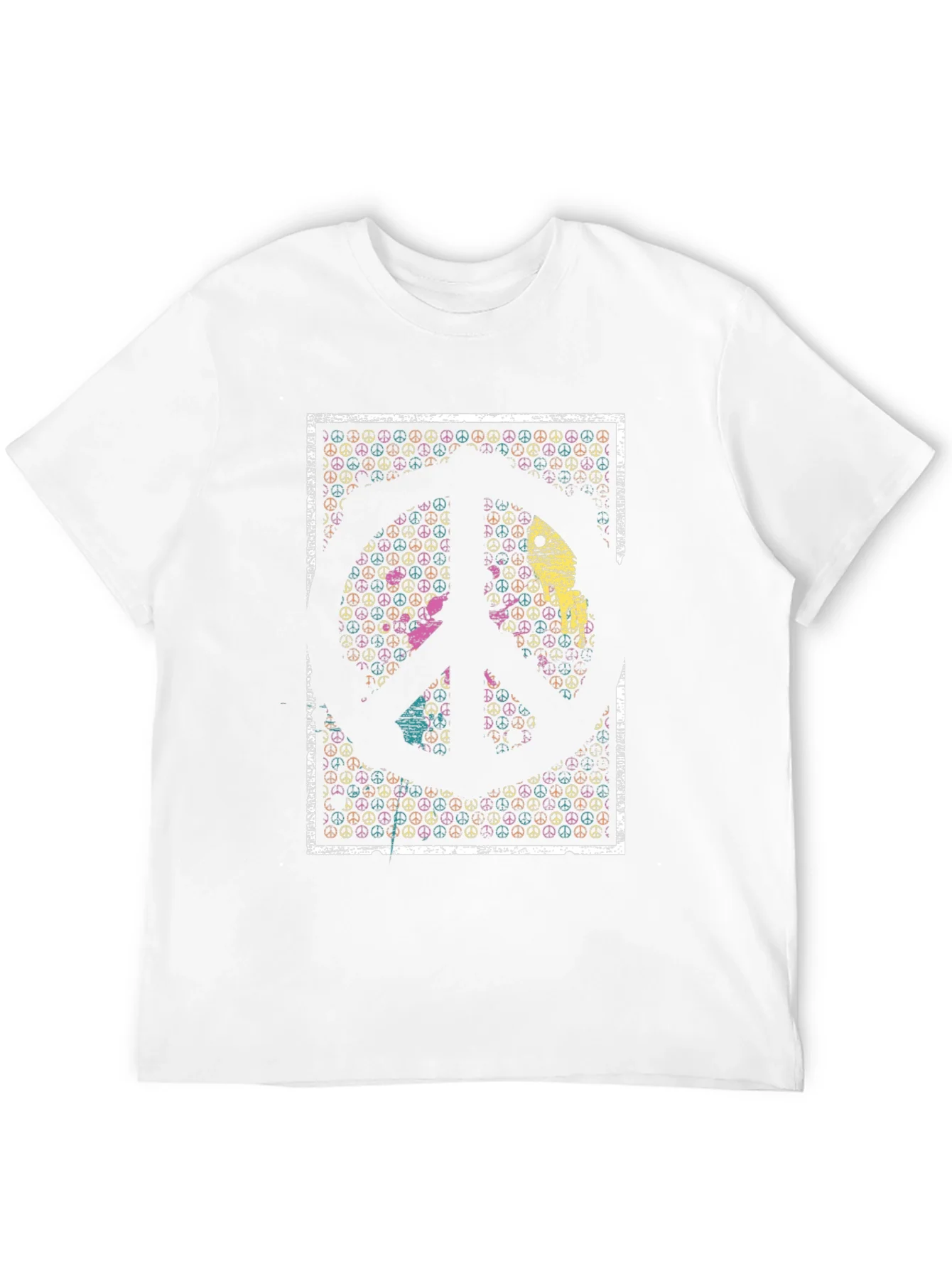 Camiseta Negra con S¨ªmbolo de la Paz Retro