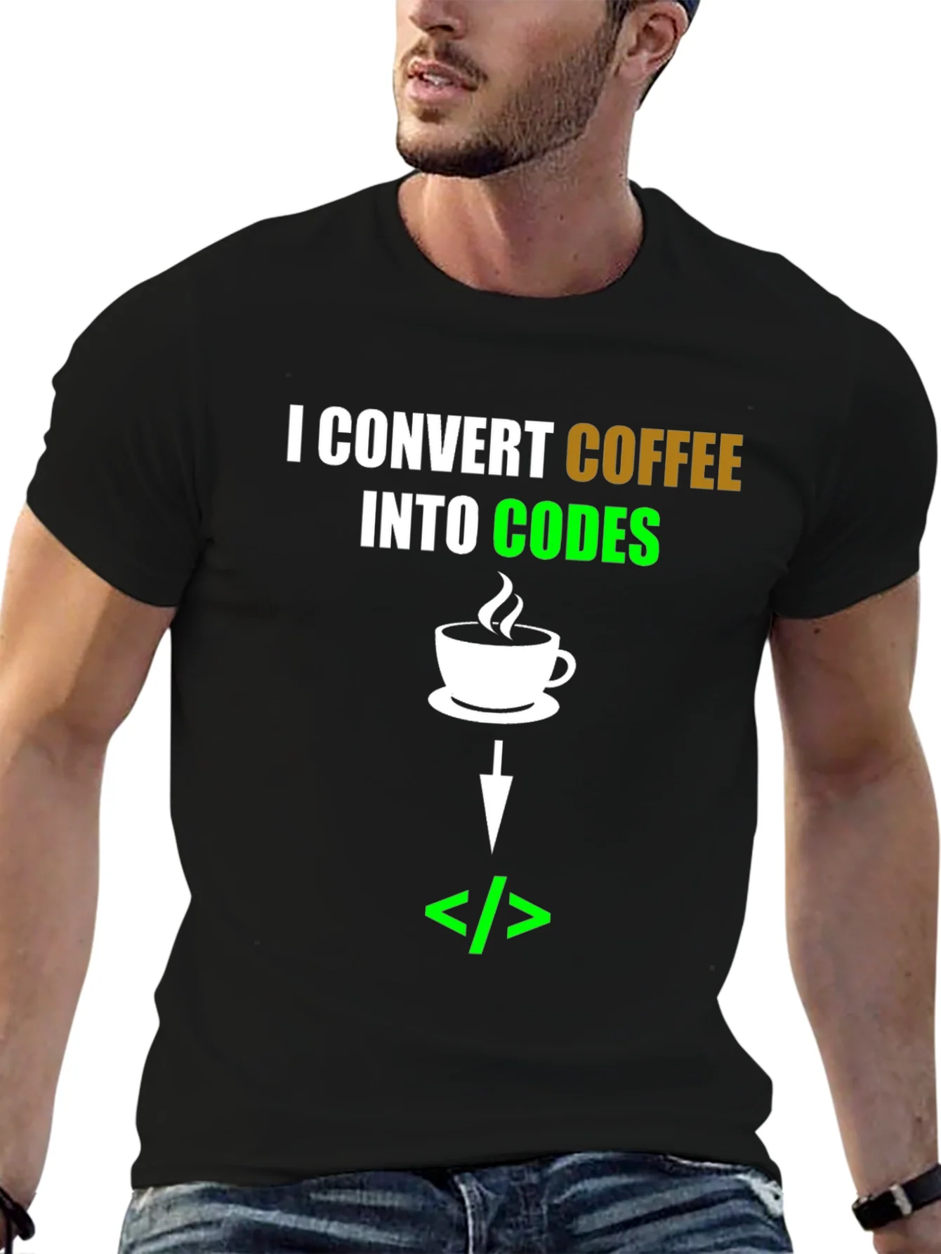 Rebbecca Coffee to Code Converter T-Shirt - Programmer Gift