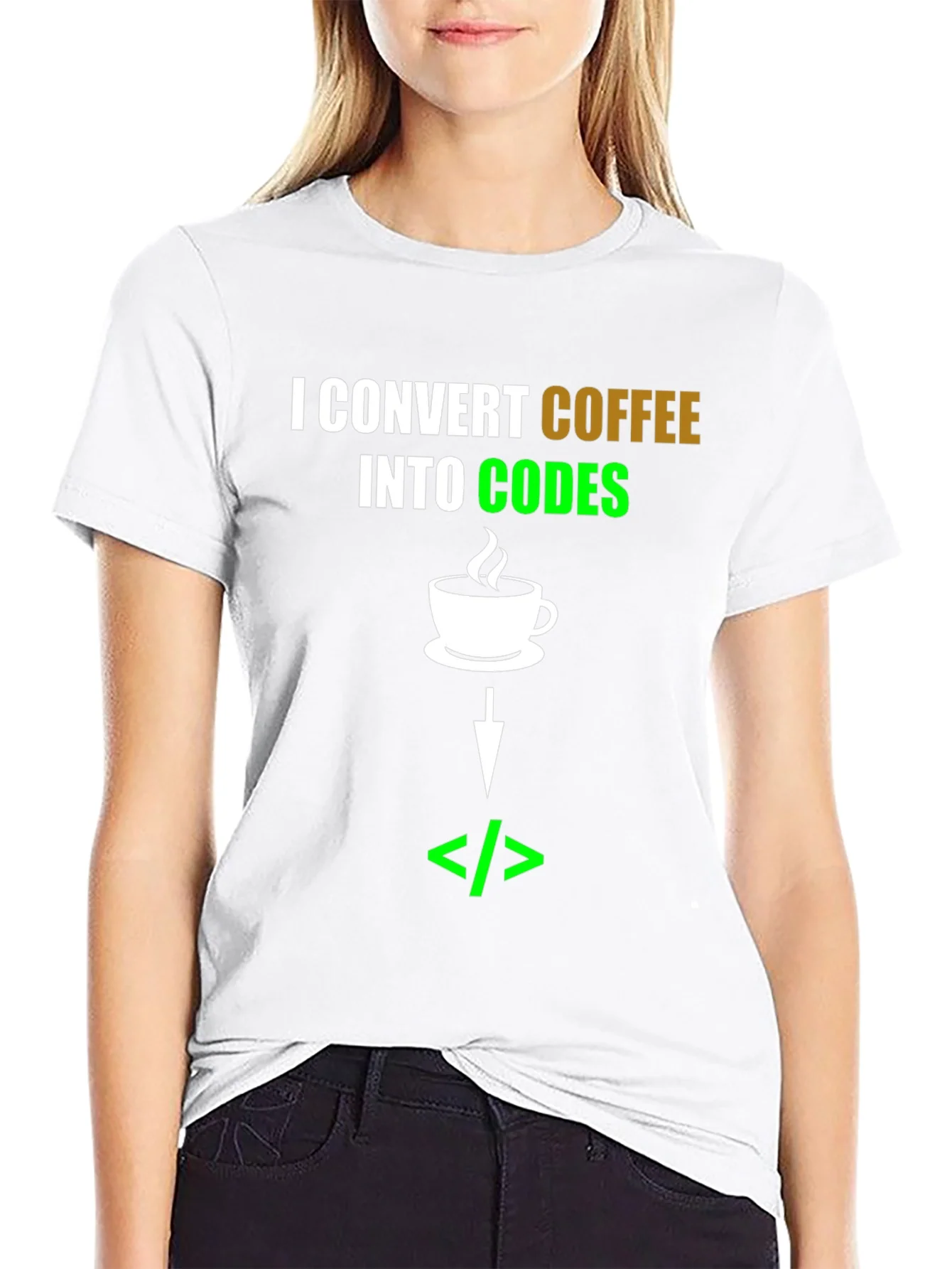 Rebbecca Coffee to Code Converter T-Shirt - Programmer Gift