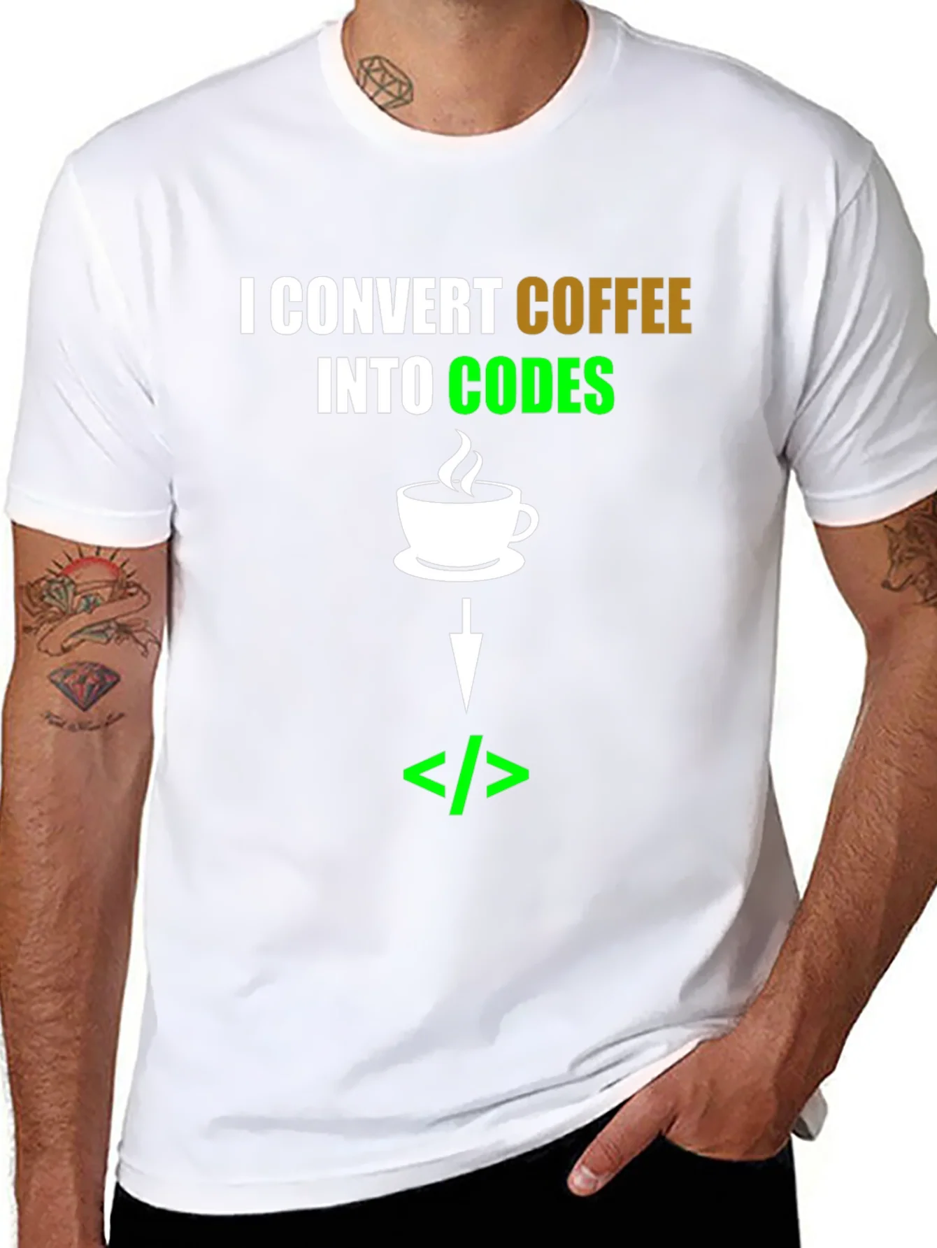 Rebbecca Coffee to Code Converter T-Shirt - Programmer Gift