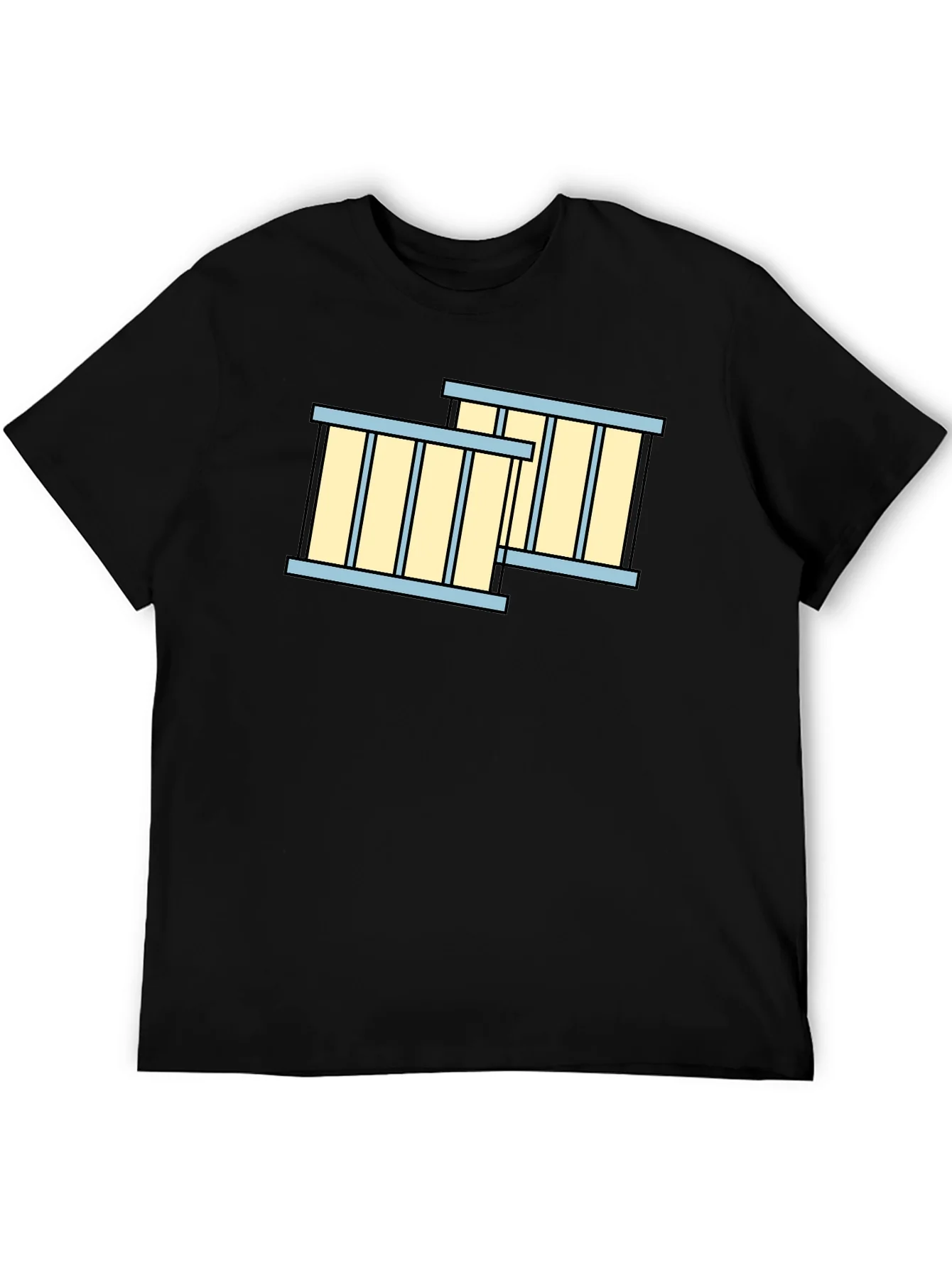 Rebbecca Jail Cell Bars Graphic T-Shirt - Black