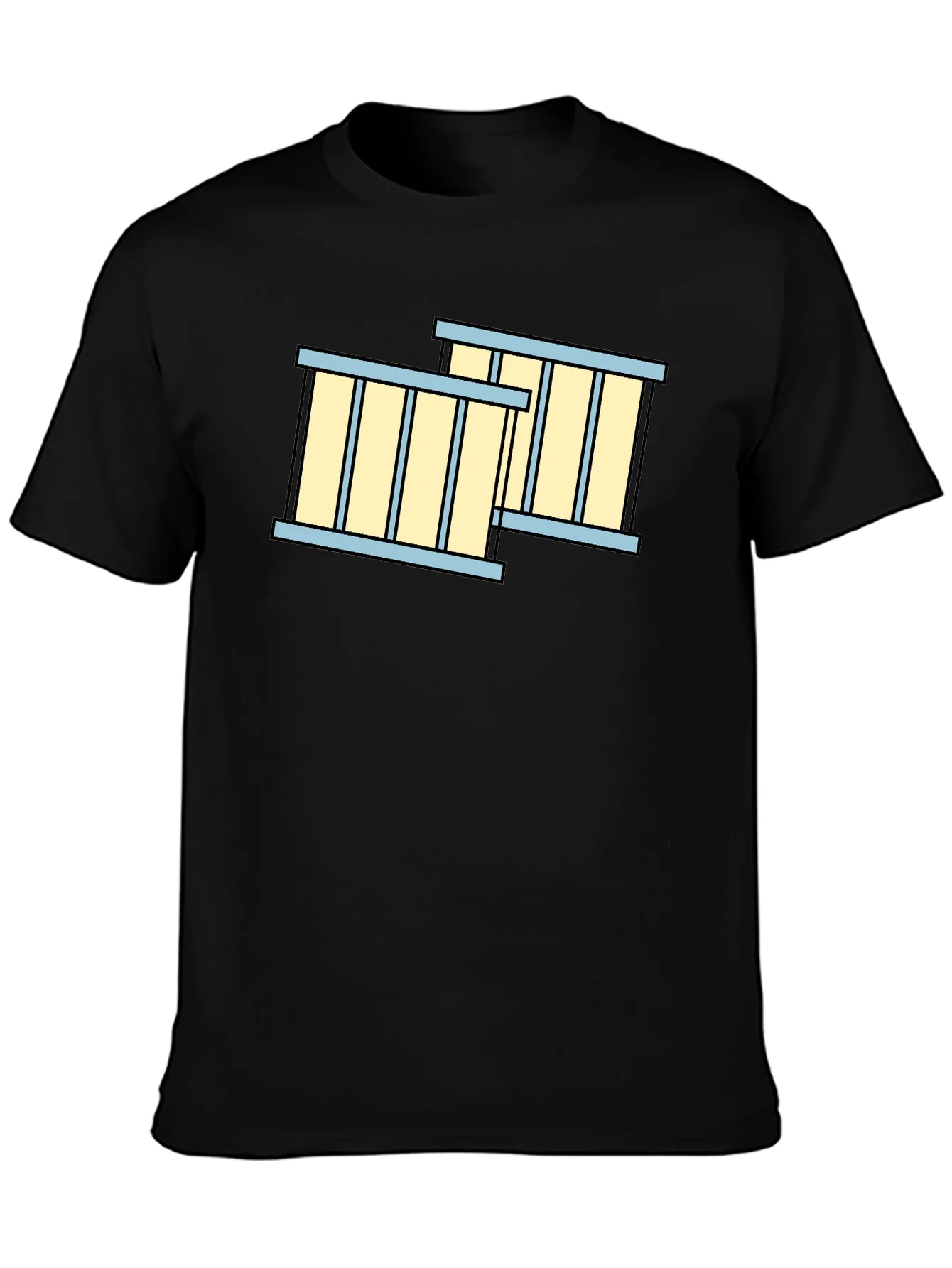 Rebbecca Jail Cell Bars Graphic T-Shirt - Black