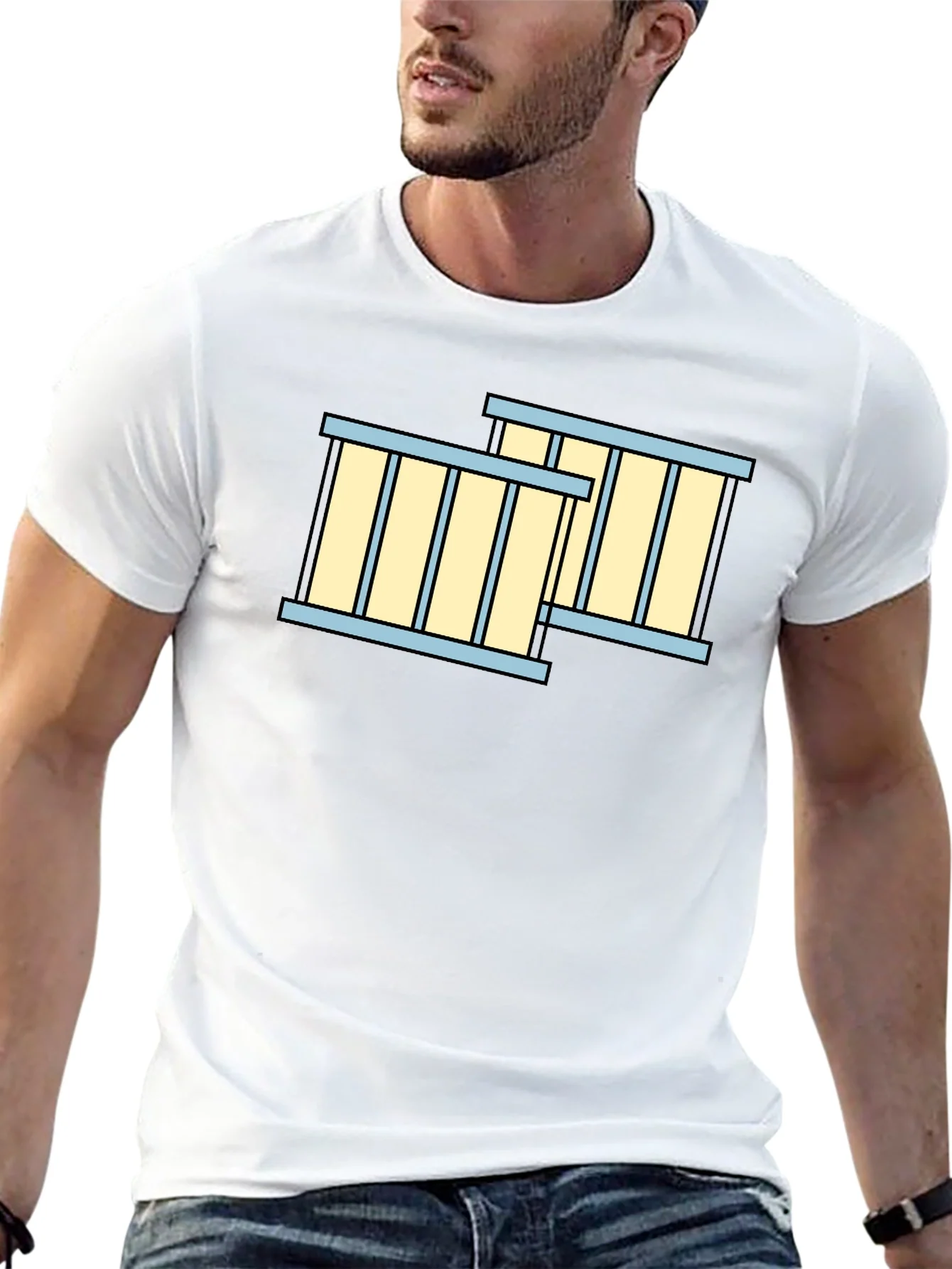 Rebbecca Jail Cell Bars Graphic T-Shirt - Black