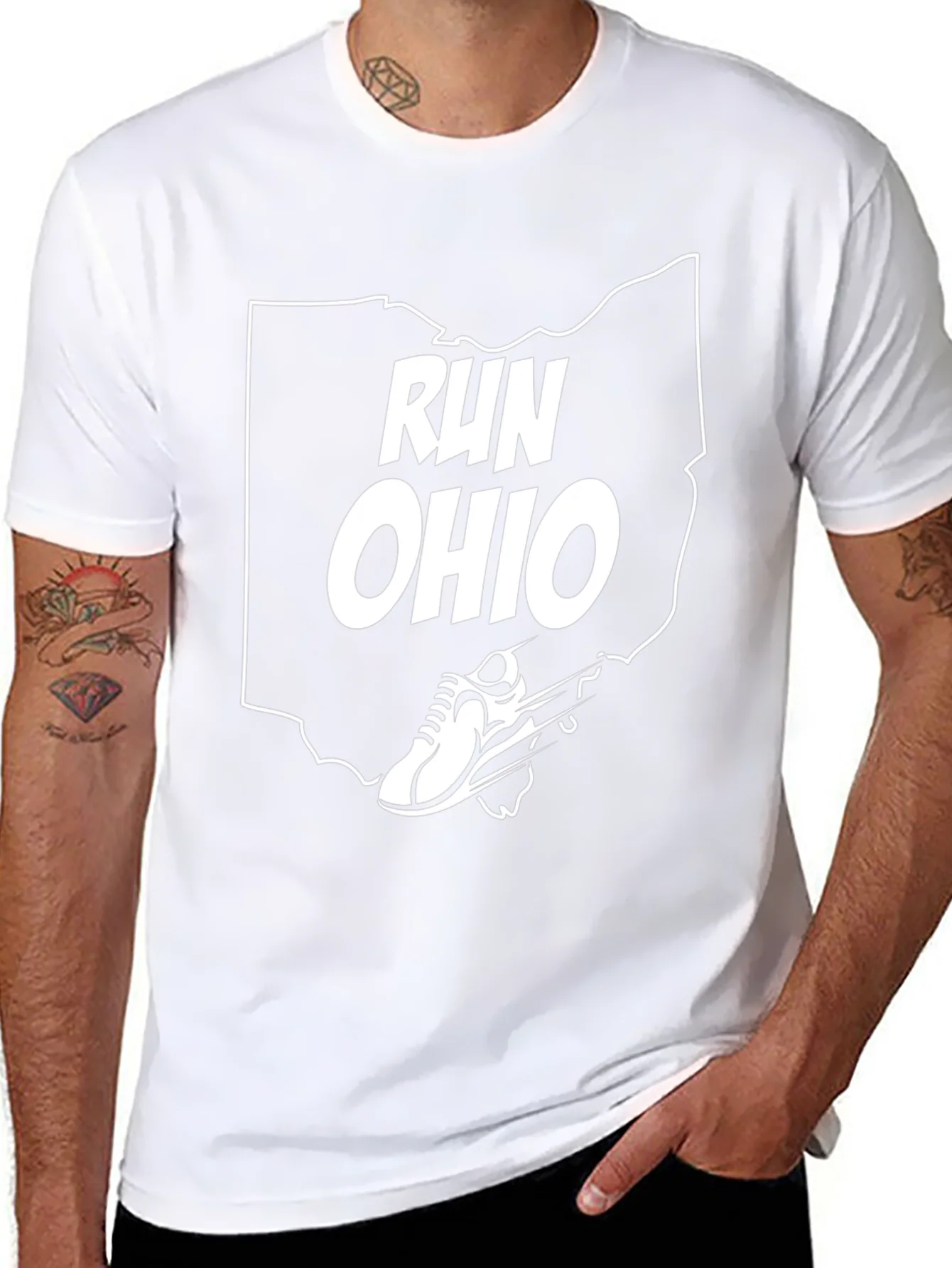 Rebbecca Run Ohio State Outline T-Shirt