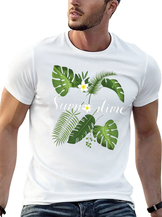 Rebbecca Tropical Summertime Graphic Black Tee