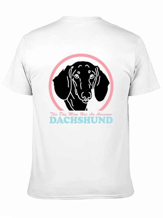Rebbecca Dachshund Mom Graphic Tee - Black Cotton Shirt