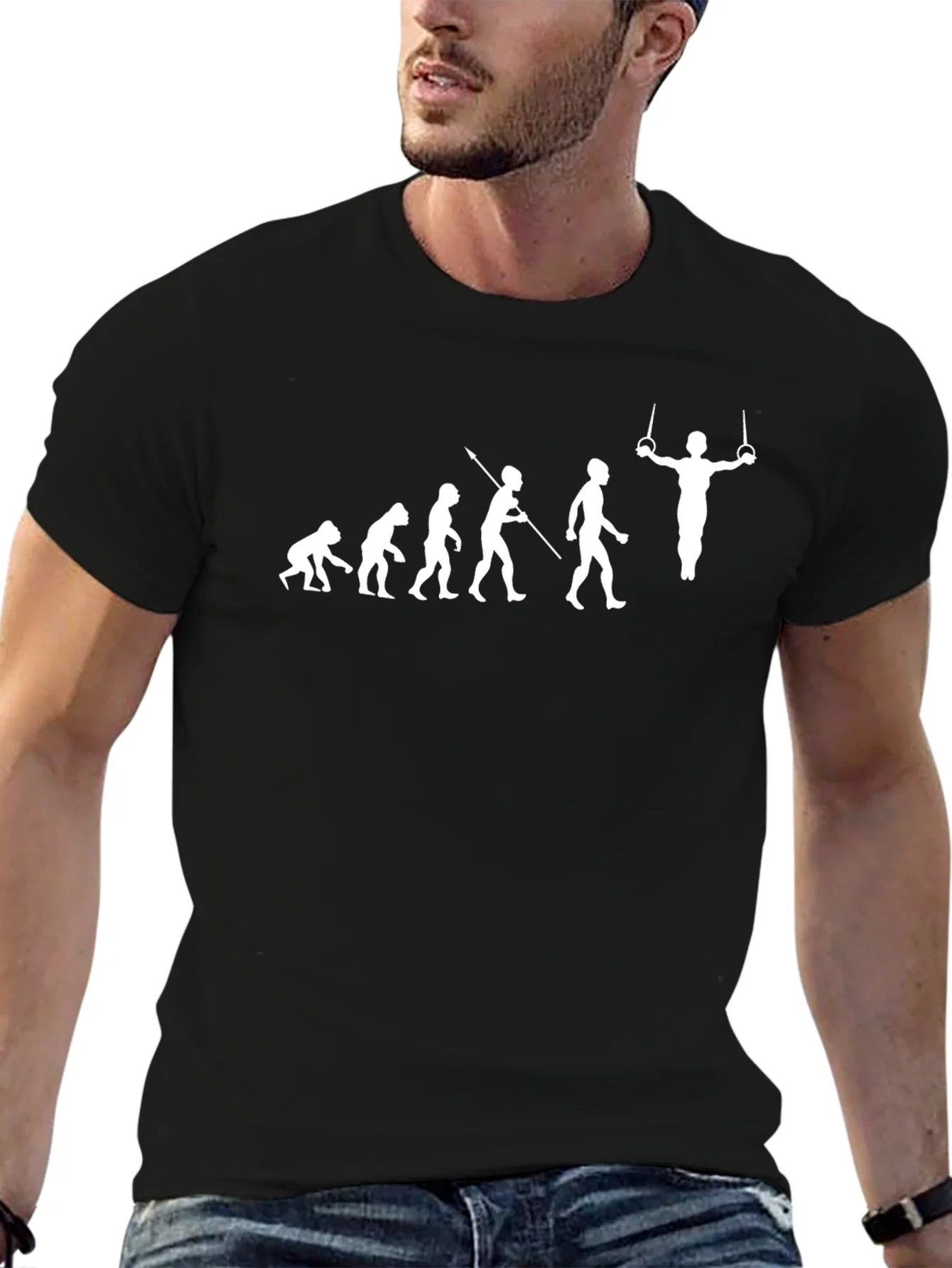 Rebbecca Evolution of Gymnast Black T-Shirt