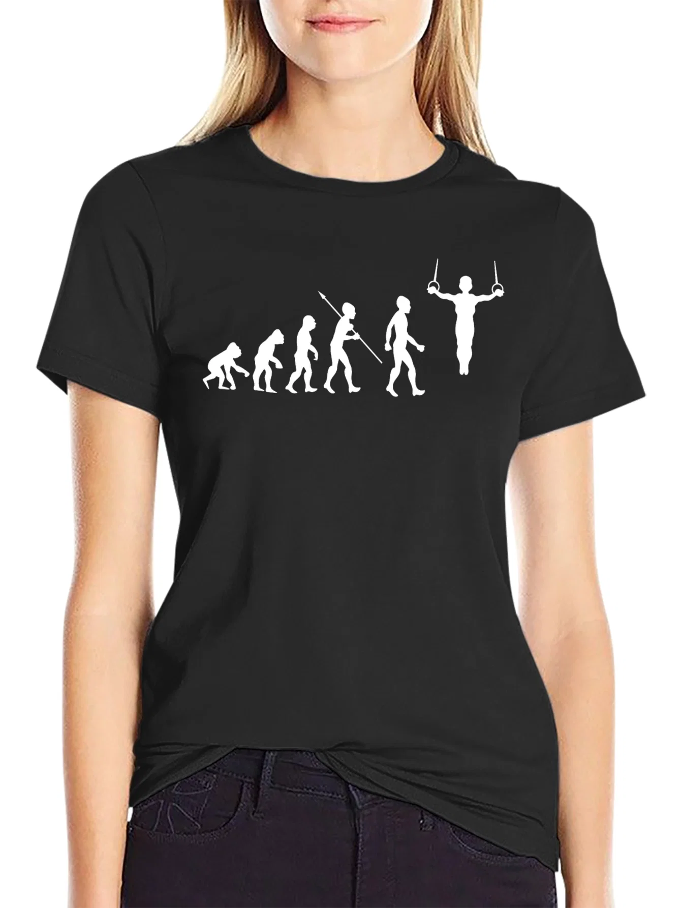 Rebbecca Evolution of Gymnast Black T-Shirt