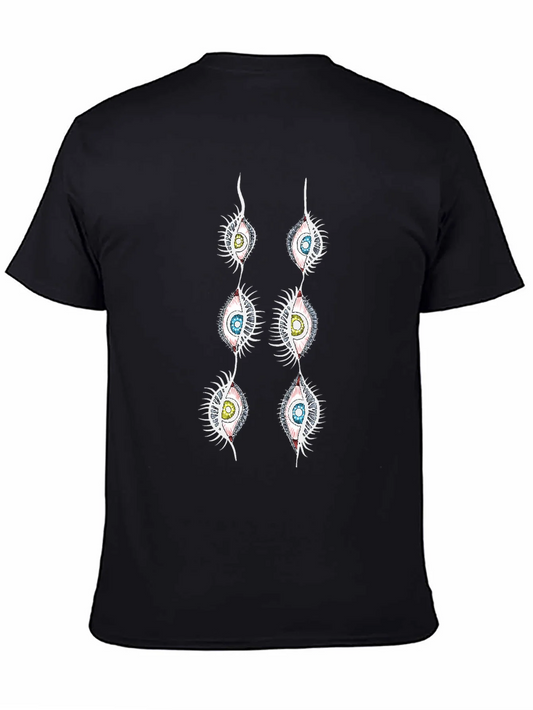 Rebbecca Eye See You: Unique Graphic Print Black T-Shirt
