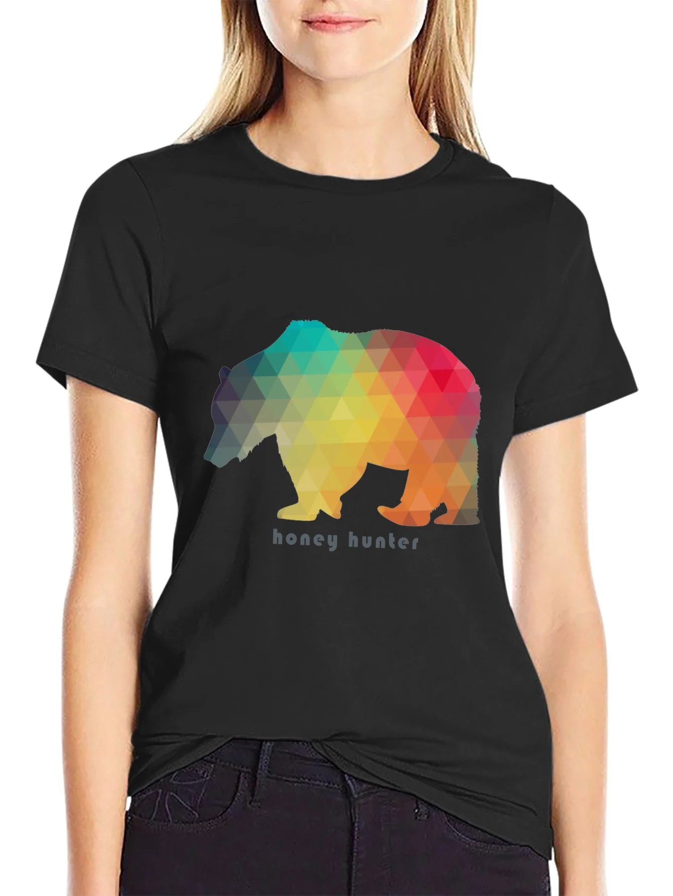 Camiseta Negra Oso Honey Hunter