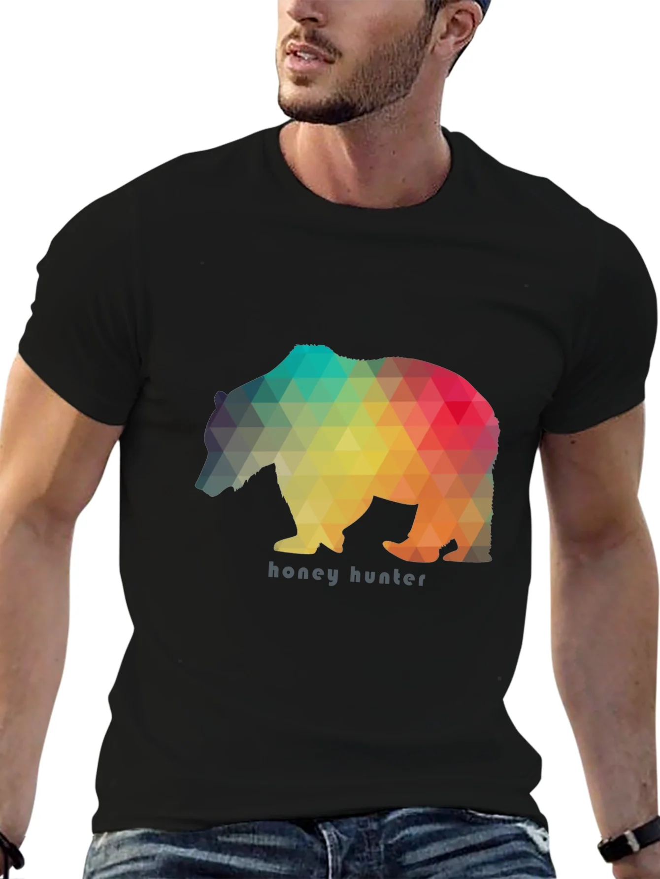 Camiseta Negra Oso Honey Hunter