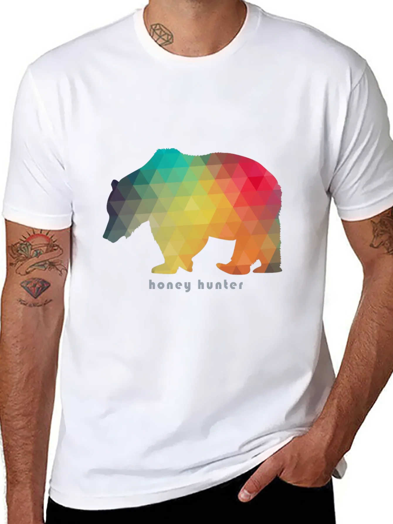 Camiseta Negra Oso Honey Hunter