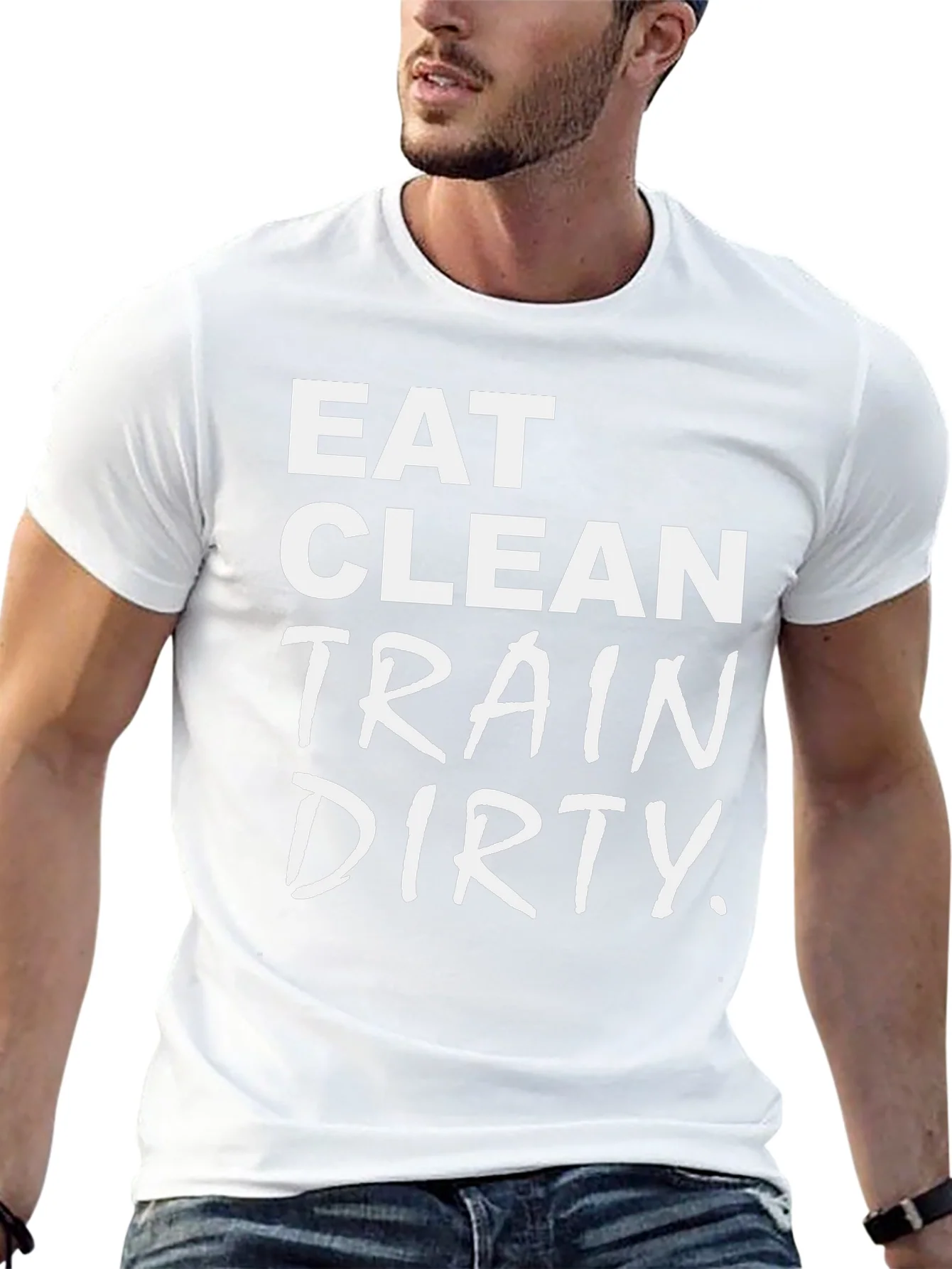 Camiseta Negra: Eat Clean Train Dirty