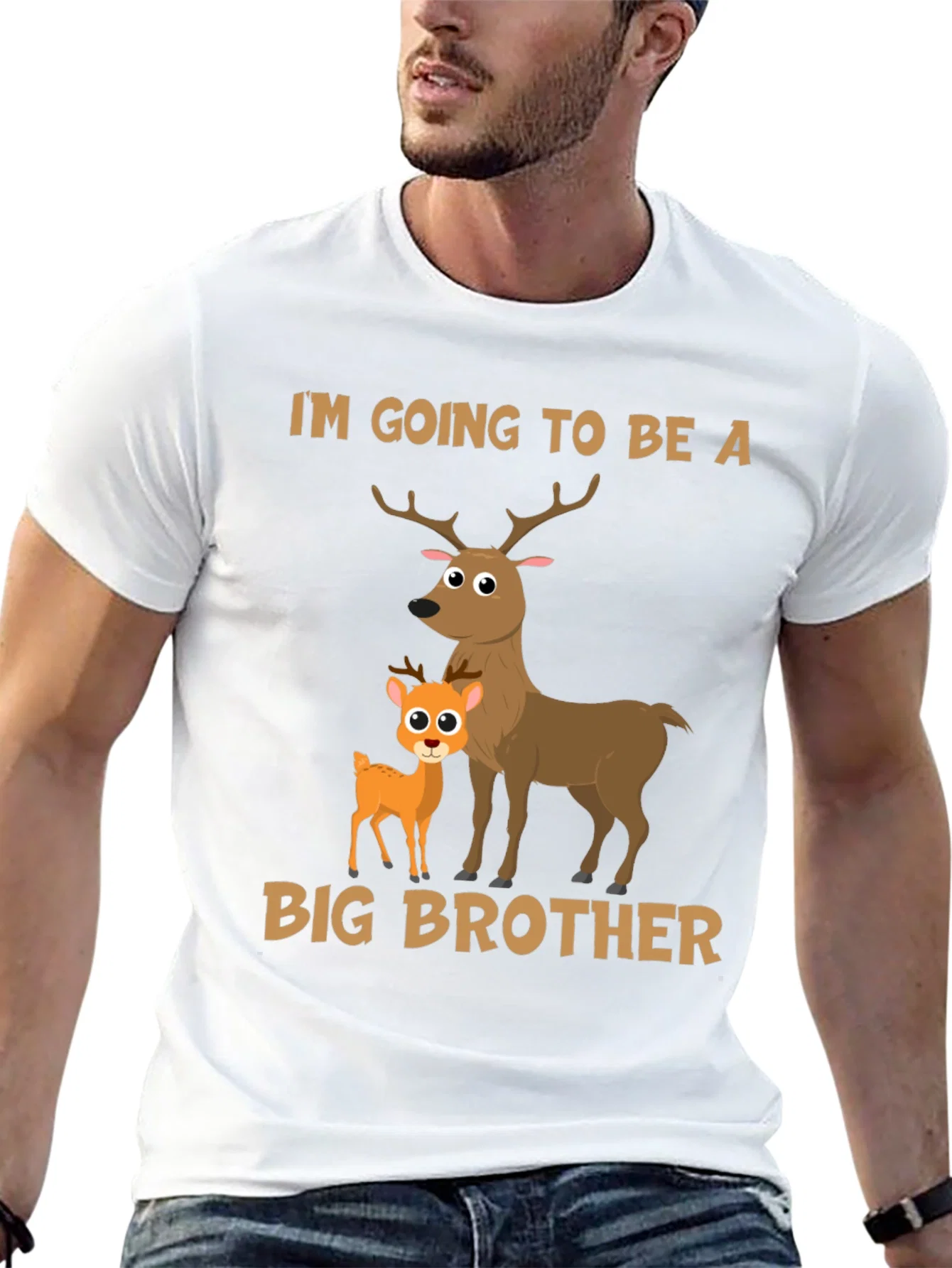 Rebbecca Big Brother Deer T-Shirt - Cute Baby Announcement