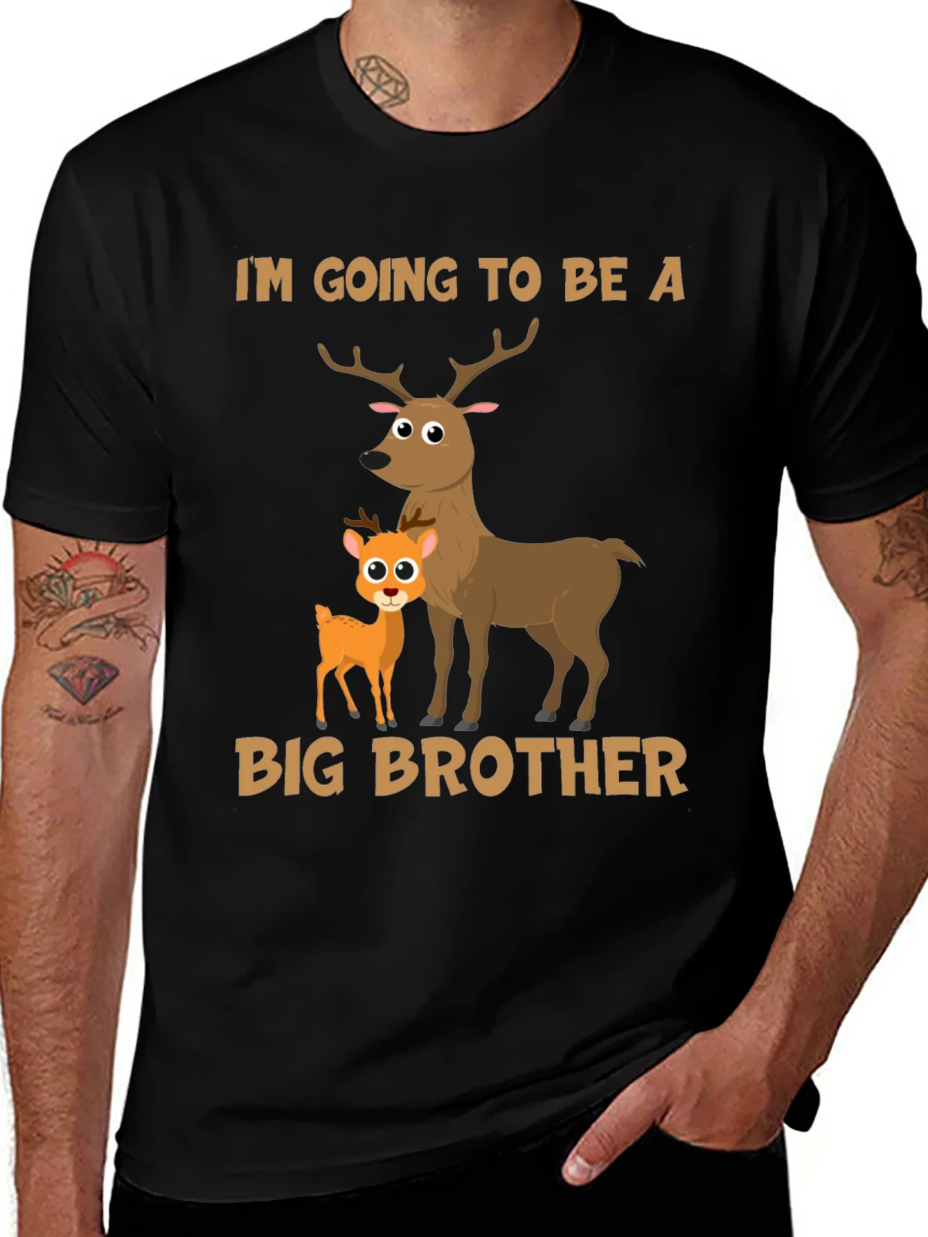 Rebbecca Big Brother Deer T-Shirt - Cute Baby Announcement