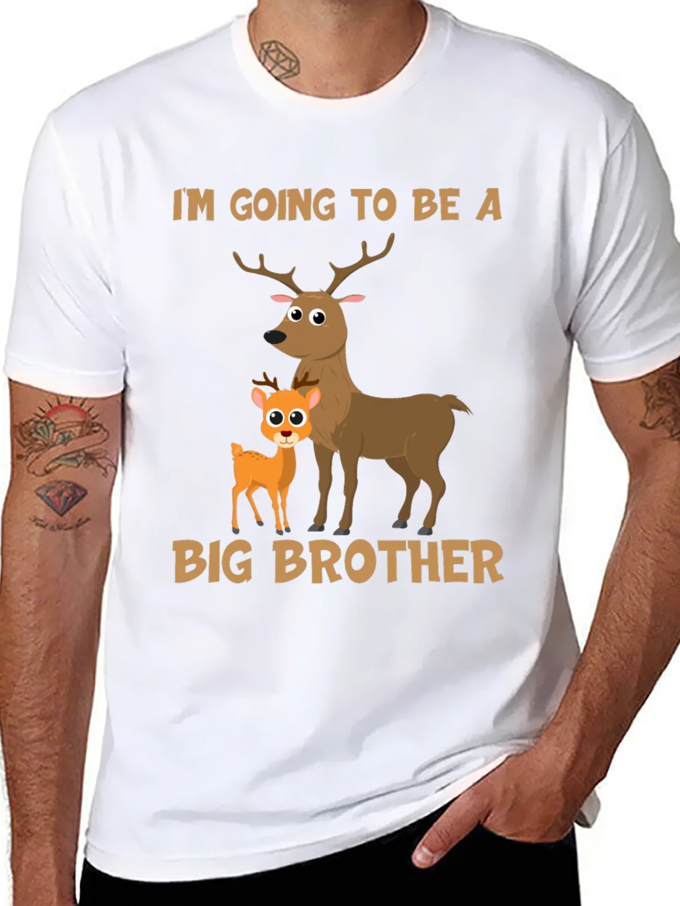 Rebbecca Big Brother Deer T-Shirt - Cute Baby Announcement