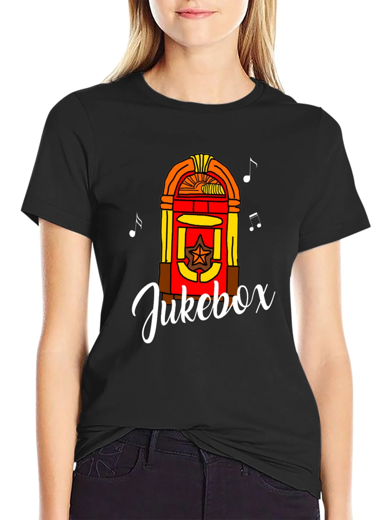 Rebbecca Retro Jukebox Graphic Tee - Musical Style