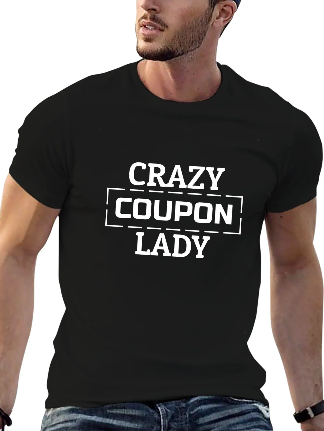 Camiseta Negra Crazy Coupon Lady