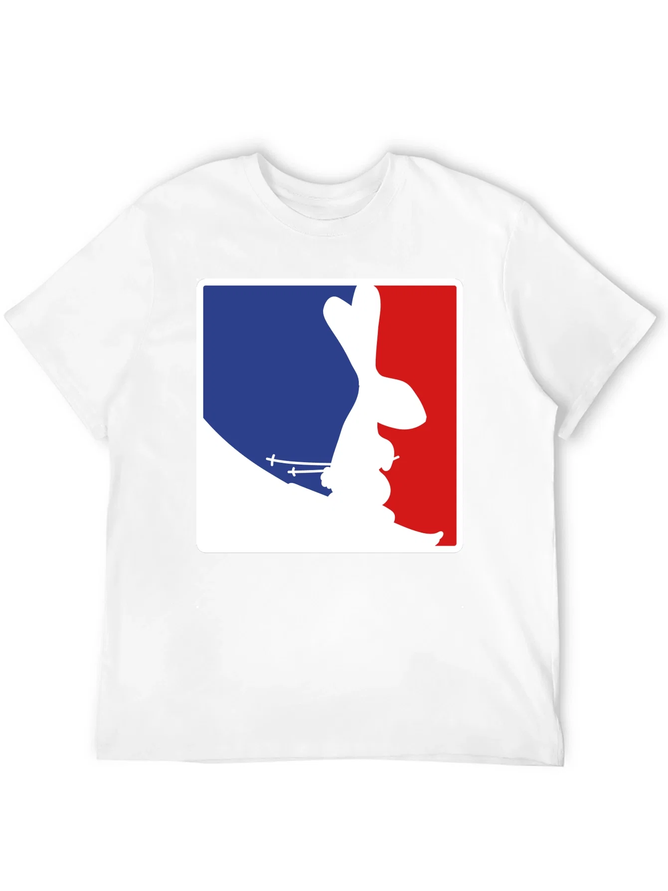 Rebbecca Skiing Bunny Tee - Blue and Red Design
