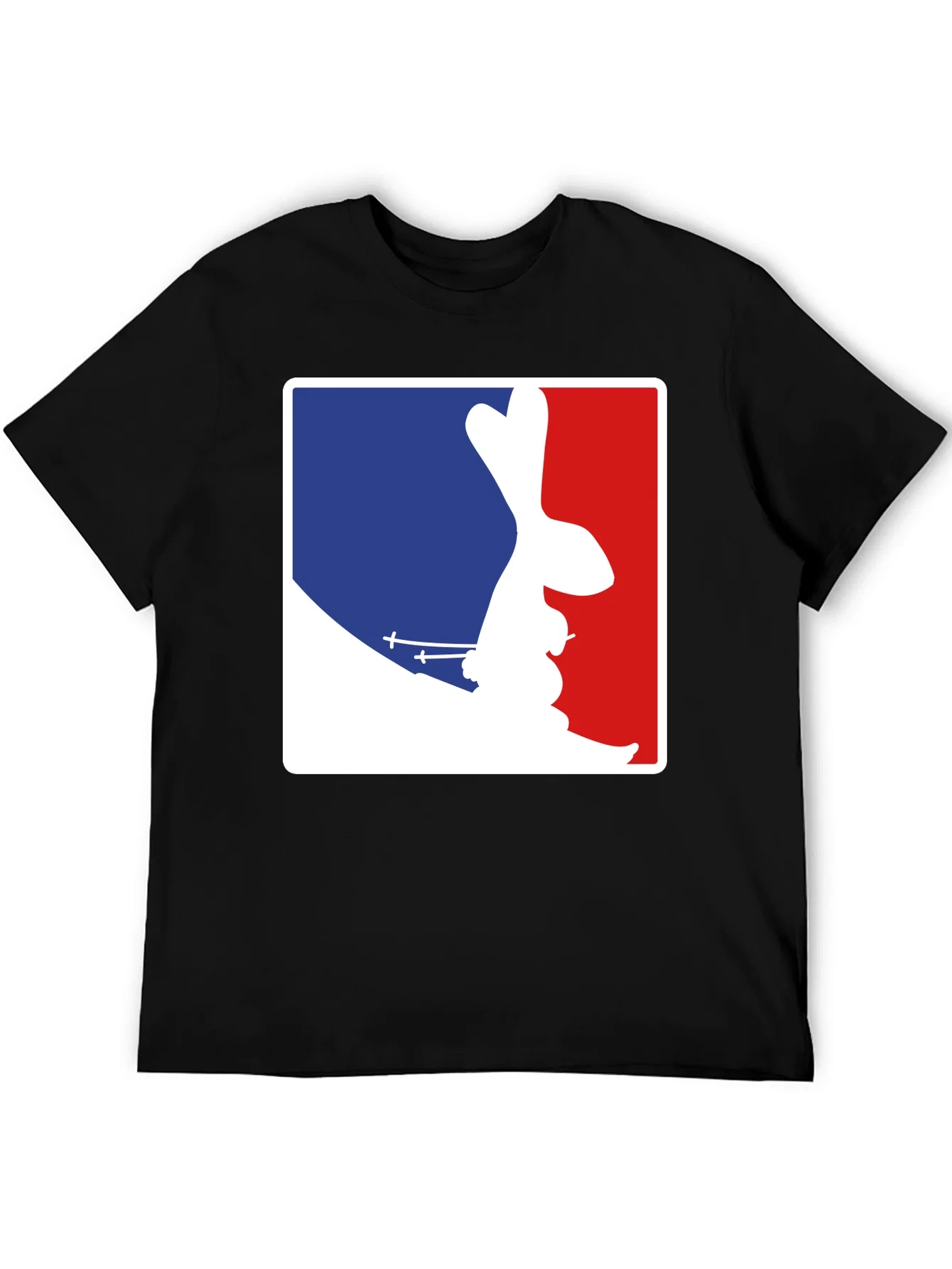 Rebbecca Skiing Bunny Tee - Blue and Red Design