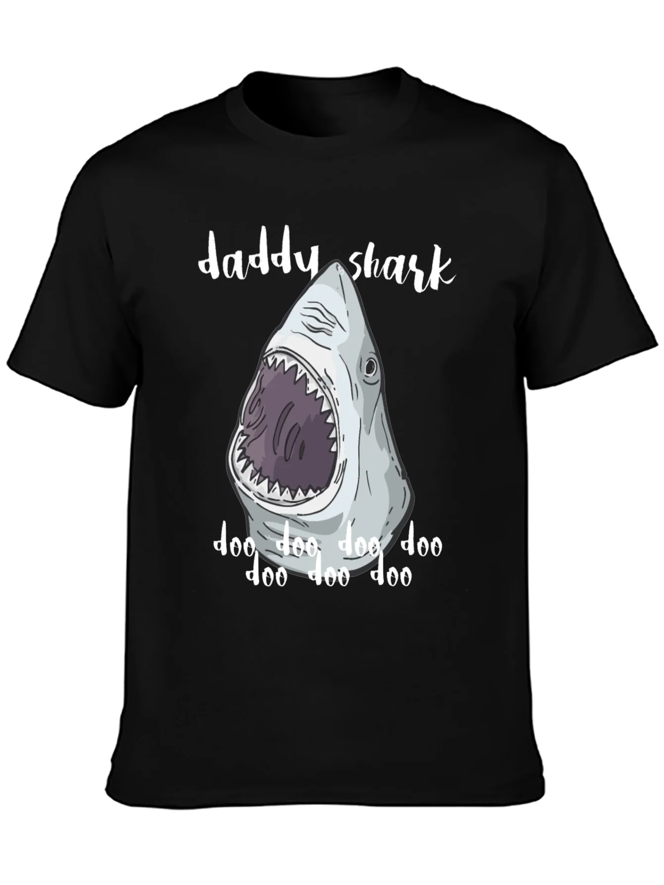 Camiseta Negra Hombre Daddy Shark