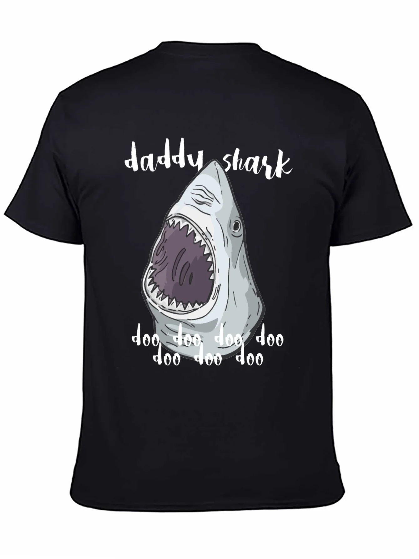 Camiseta Negra Hombre Daddy Shark