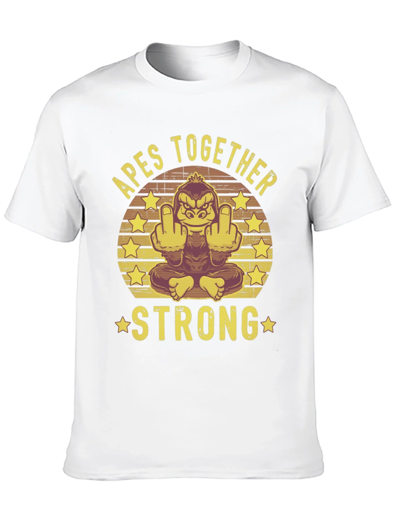 Camiseta Negra: Apes Together Strong