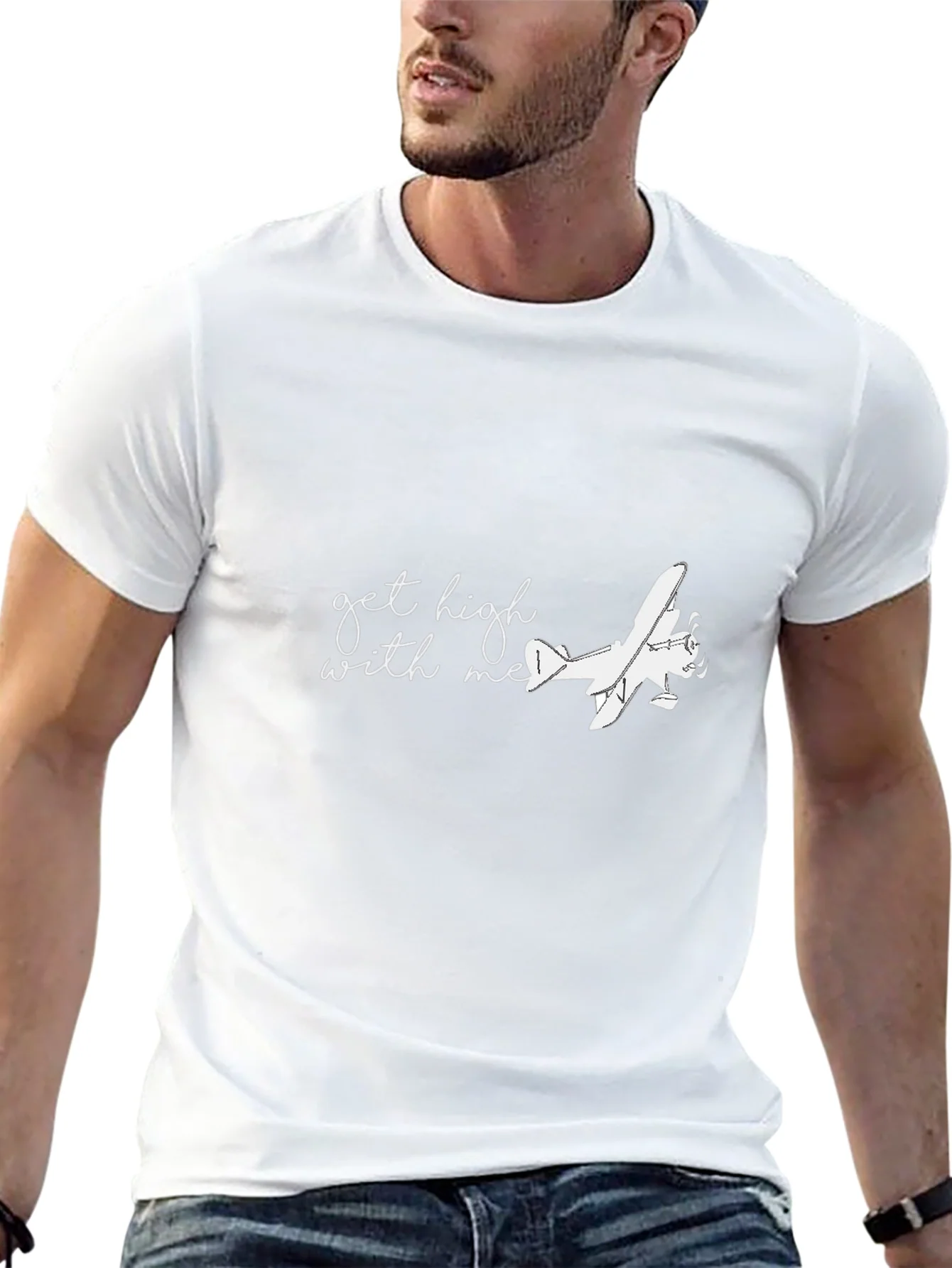 Rebbecca Get High With Me Airplane Graphic Tee