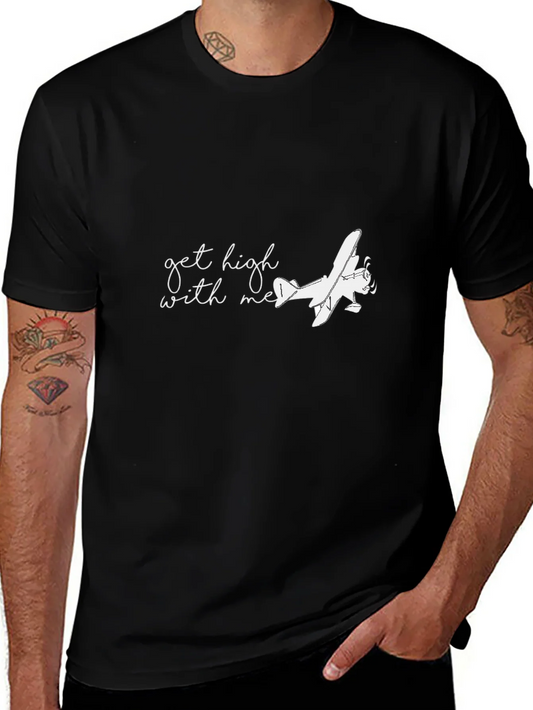 Rebbecca Get High With Me Airplane Graphic Tee