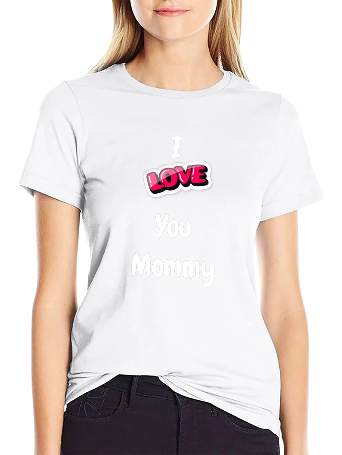 Camiseta Negra I Love You Mommy - Regalo Ideal