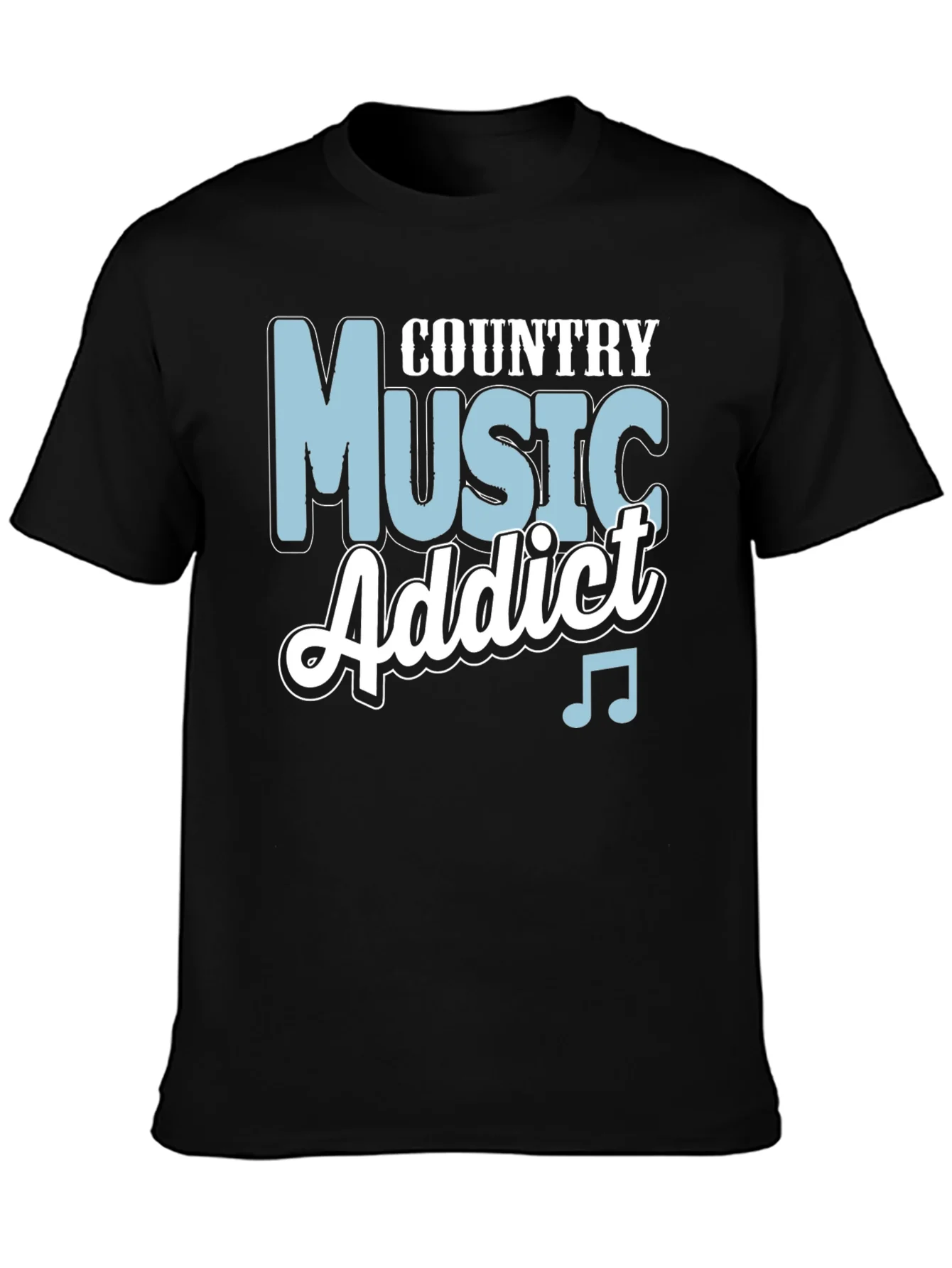 Camiseta Negra Country Music Addict