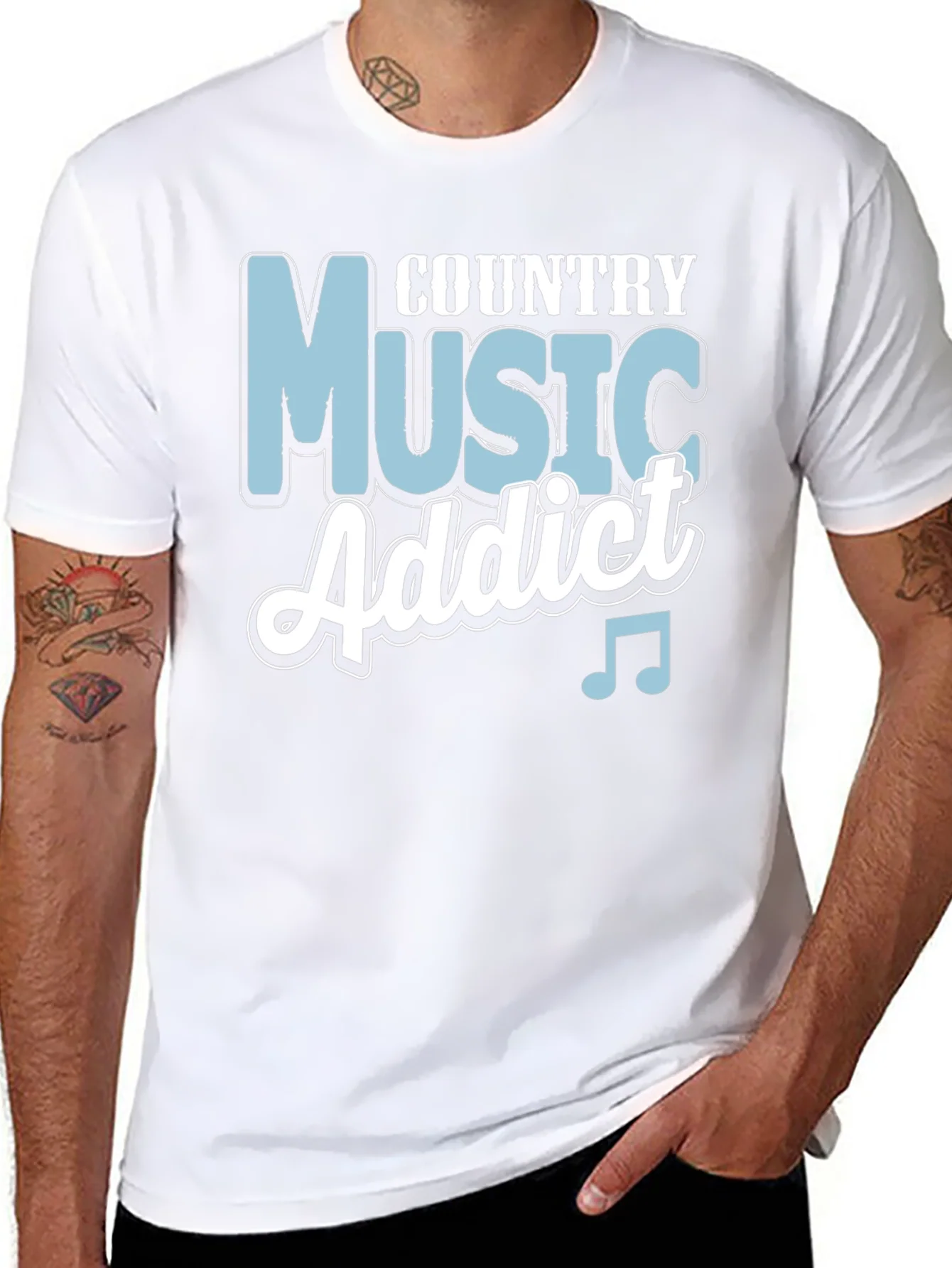 Camiseta Negra Country Music Addict