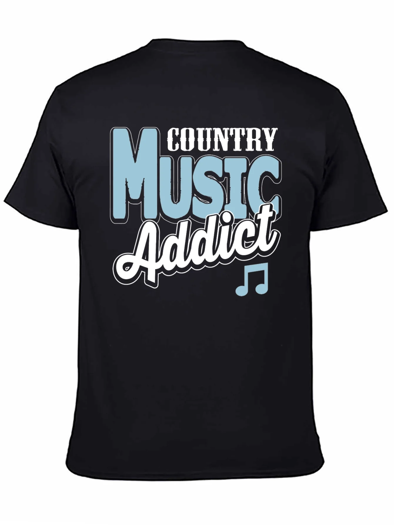 Camiseta Negra Country Music Addict