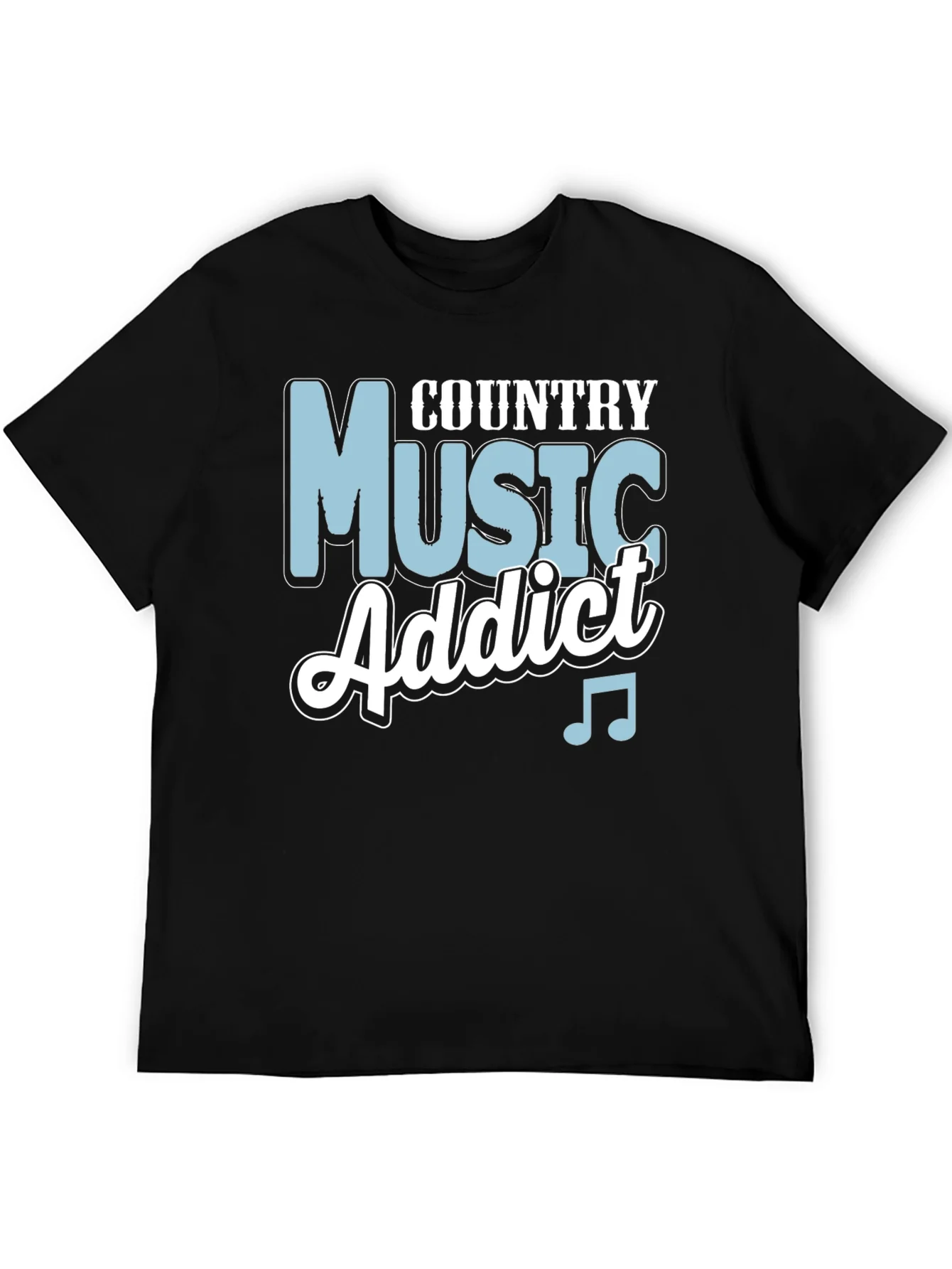 Camiseta Negra Country Music Addict
