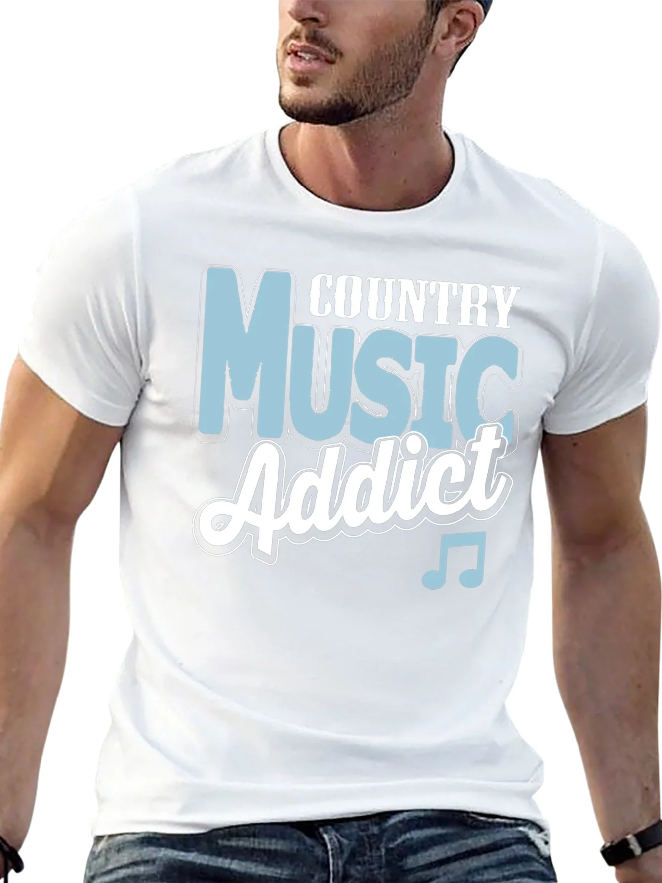 Camiseta Negra Country Music Addict