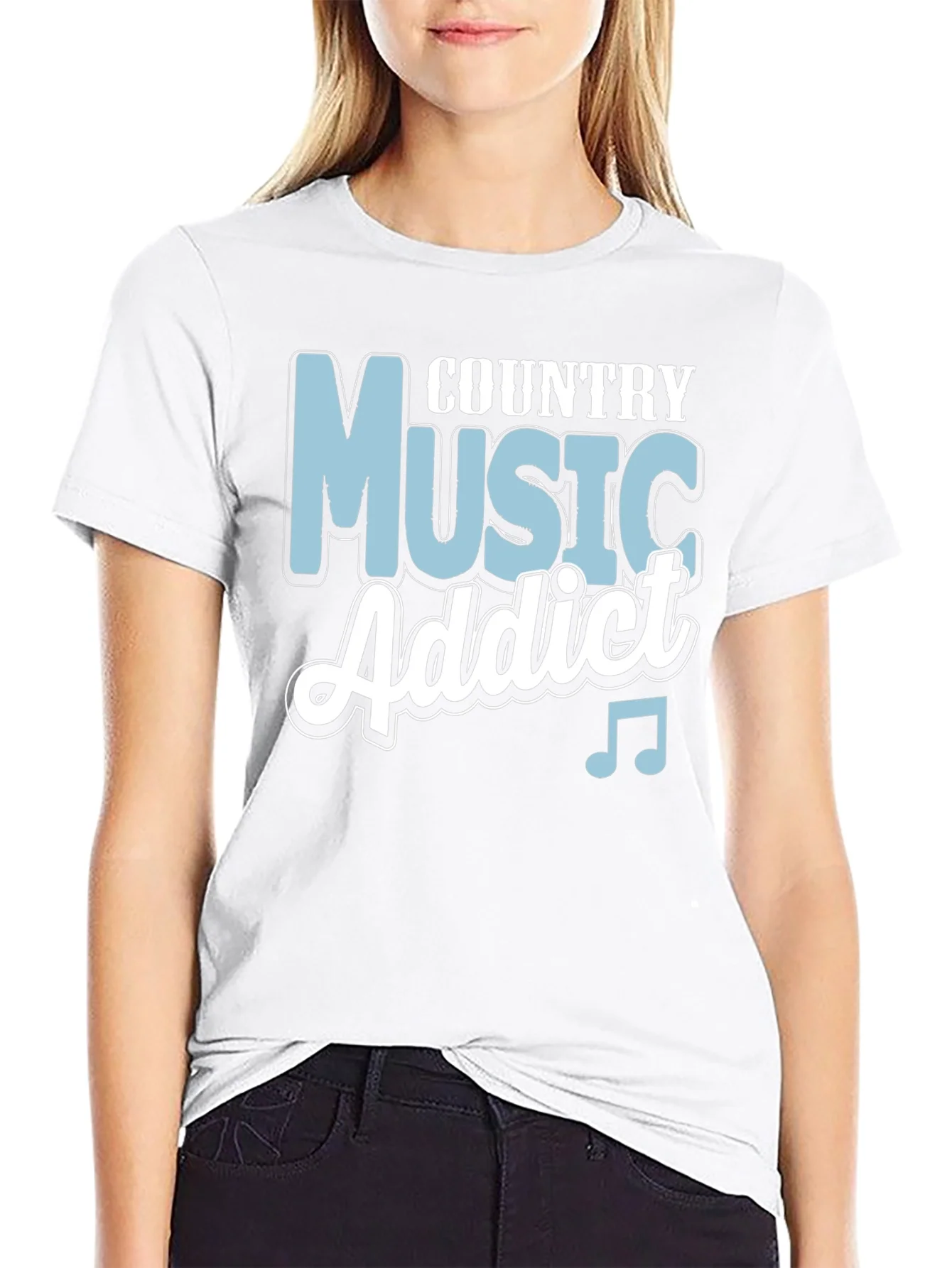 Camiseta Negra Country Music Addict