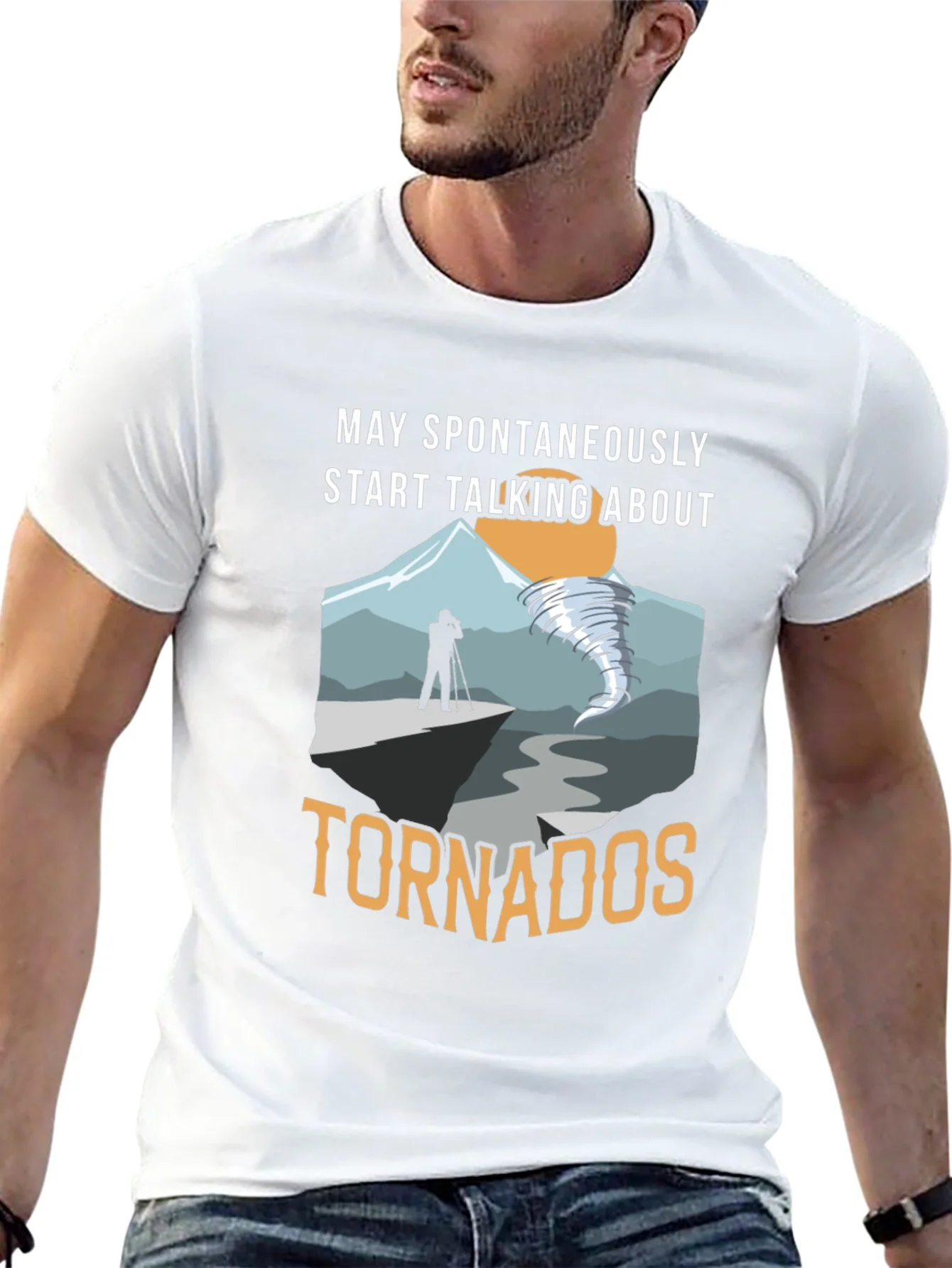 Camiseta Negra con Dise?o de Tornados para Aficionados