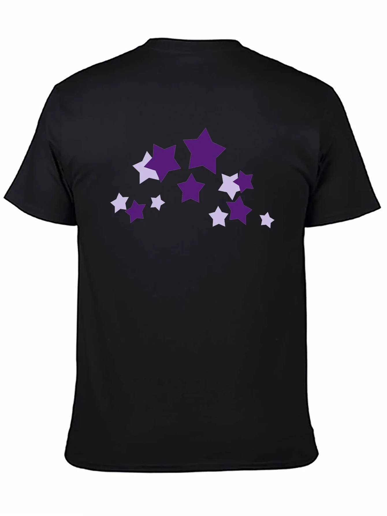 Camiseta Negra con Estrellas P¨²rpuras