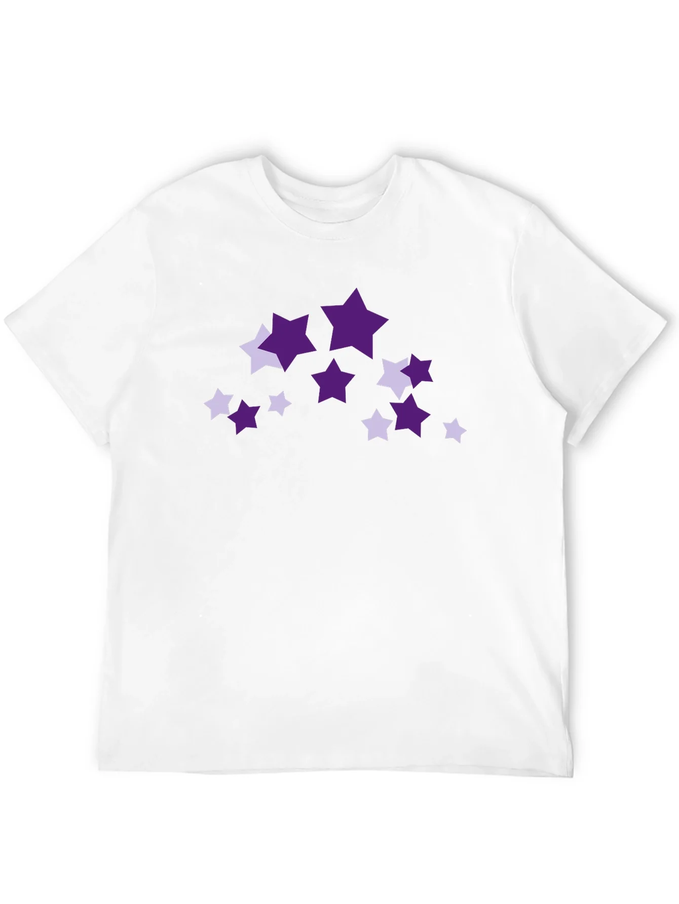 Camiseta Negra con Estrellas P¨²rpuras