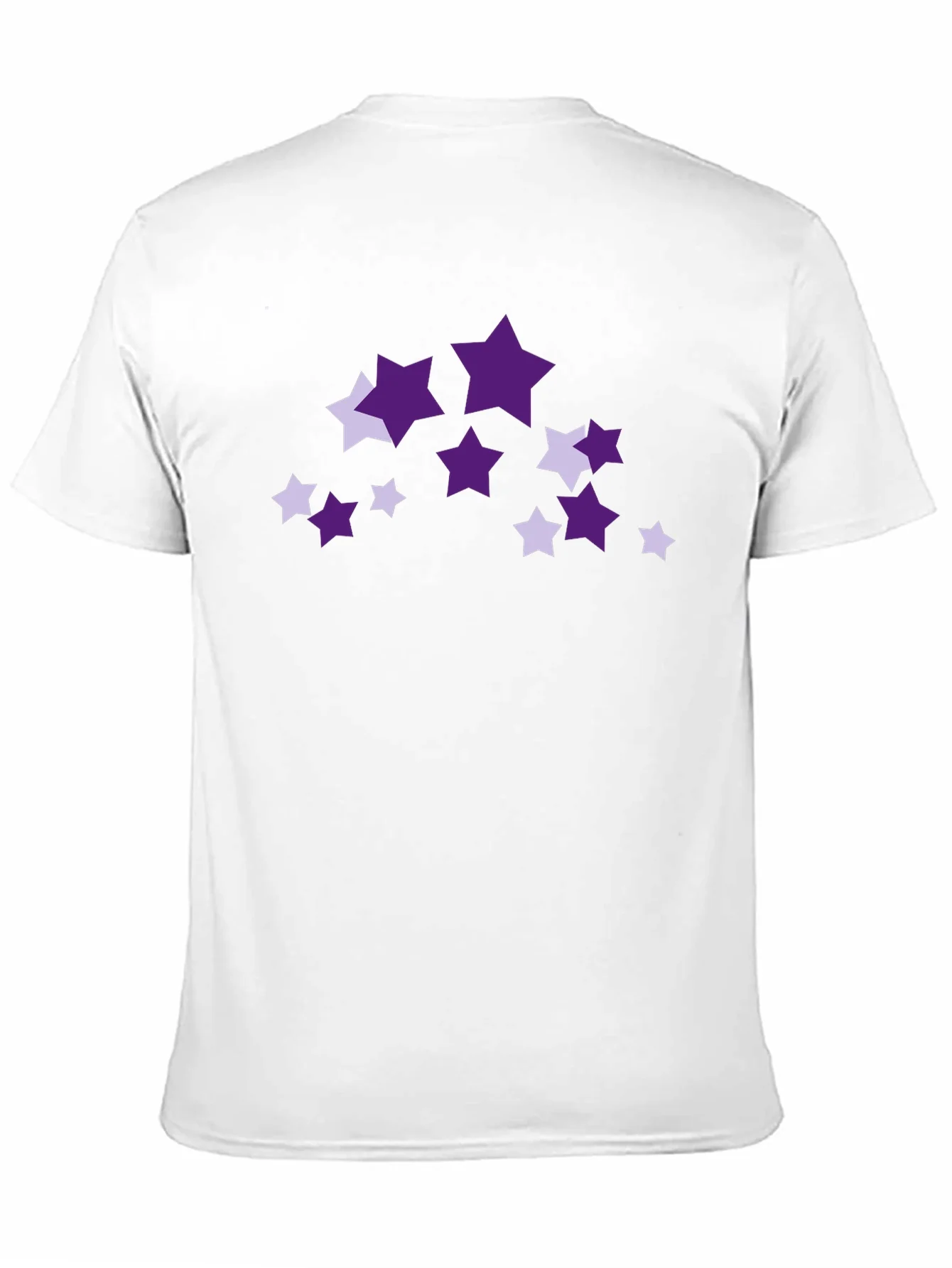 Camiseta Negra con Estrellas P¨²rpuras