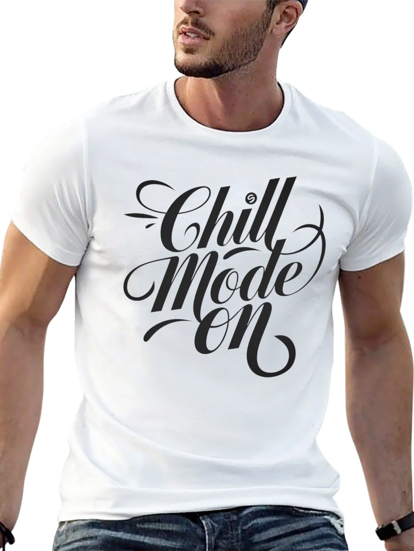 Rebbecca Chill Mode On Graphic Tee - Relaxed Style