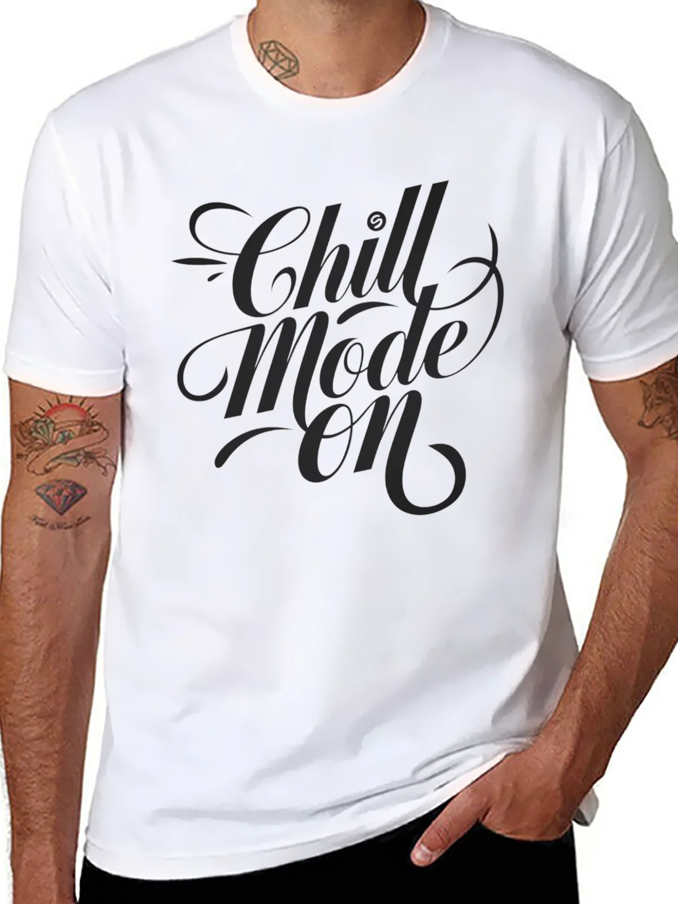 Rebbecca Chill Mode On Graphic Tee - Relaxed Style