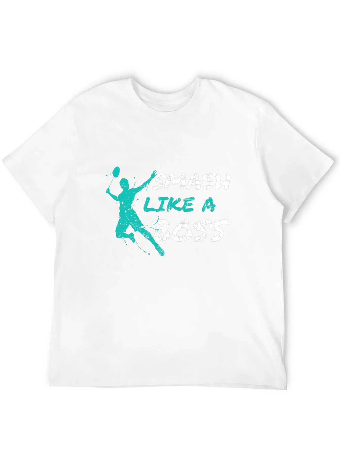 Camiseta Negra Smash Like a Boss para Badminton