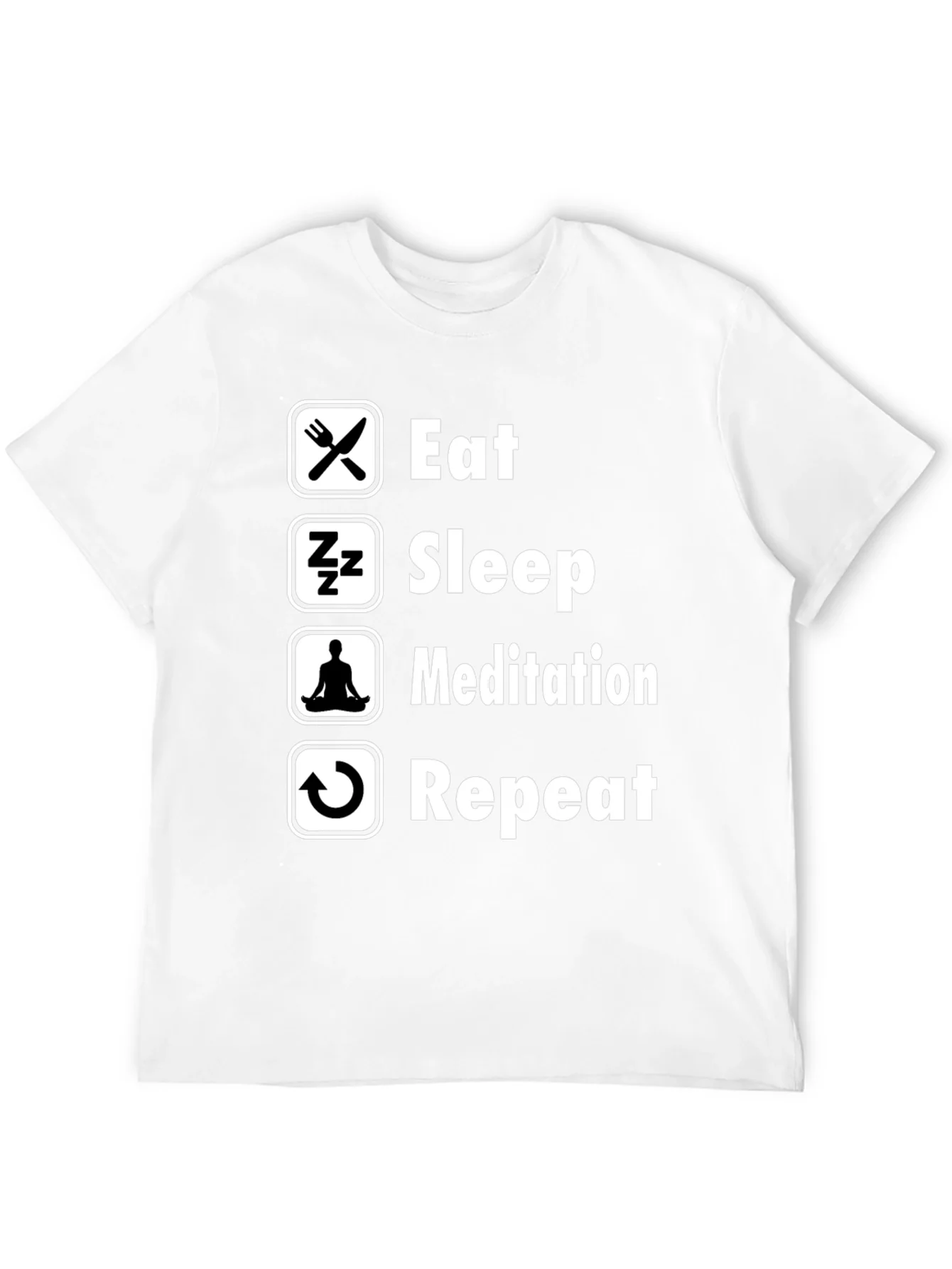 Rebbecca Eat Sleep Meditation Repeat Graphic Tee