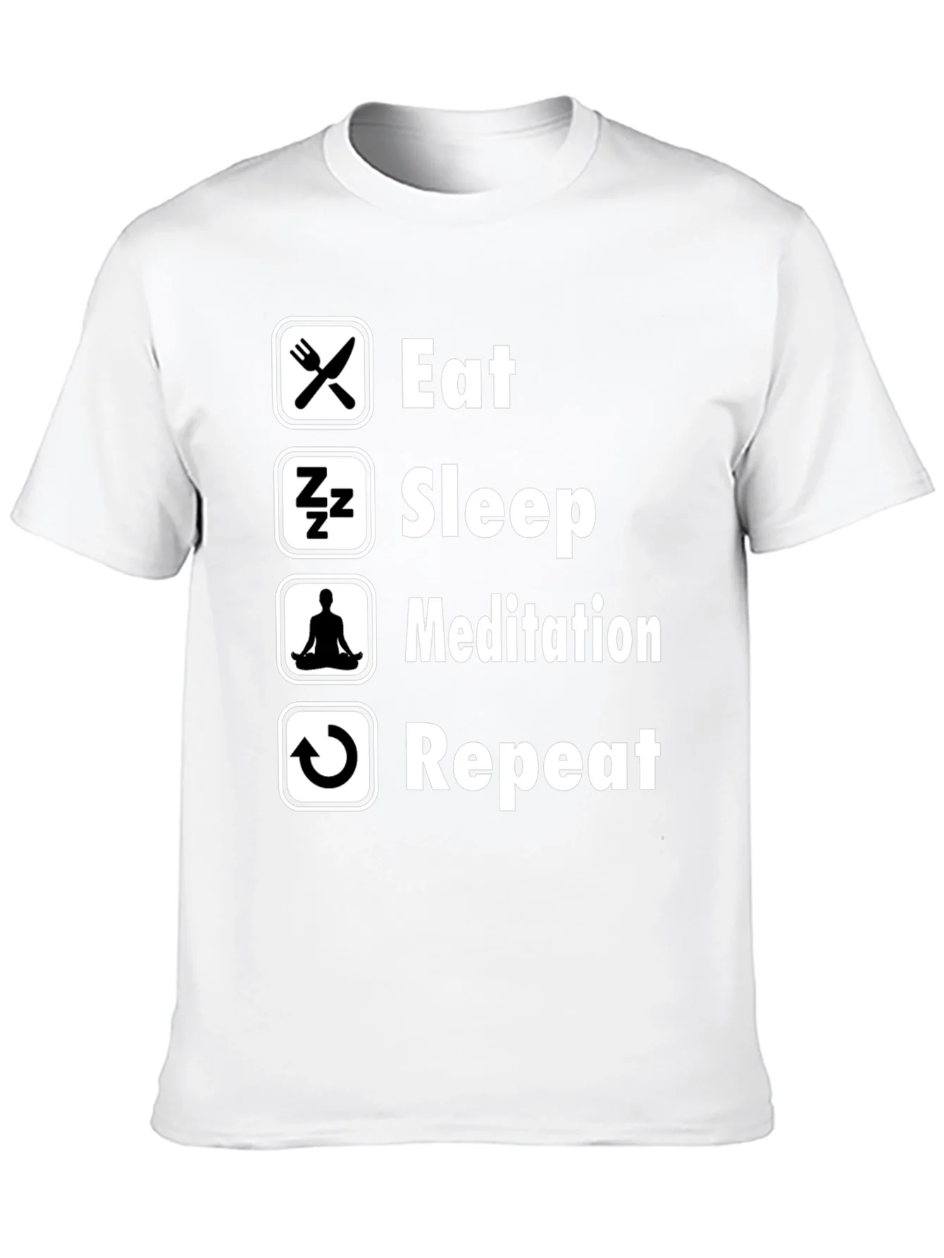 Rebbecca Eat Sleep Meditation Repeat Graphic Tee