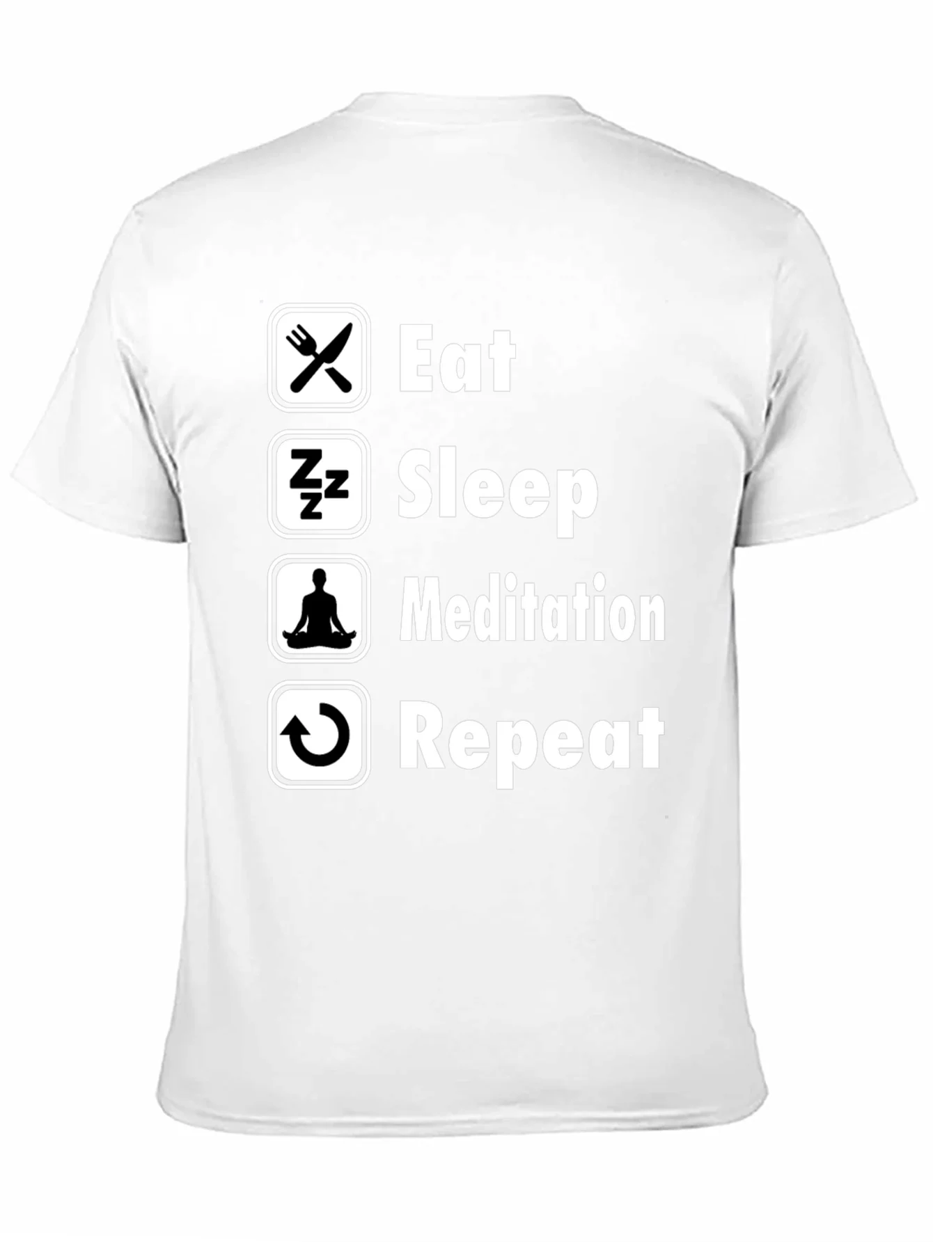 Rebbecca Eat Sleep Meditation Repeat Graphic Tee