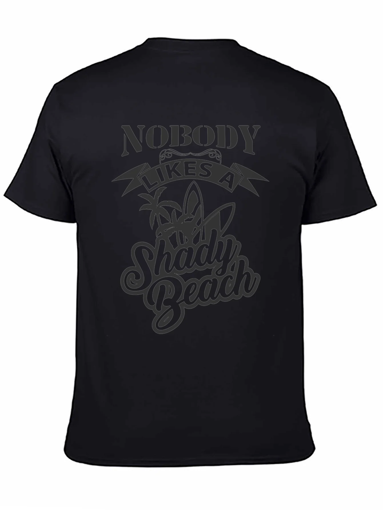 Rebbecca Shady Beach Graphic Tee - Mens Black T-Shirt