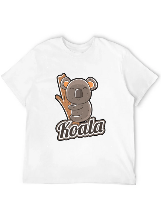 Camiseta Negra con Dise?o de Koala Divertido