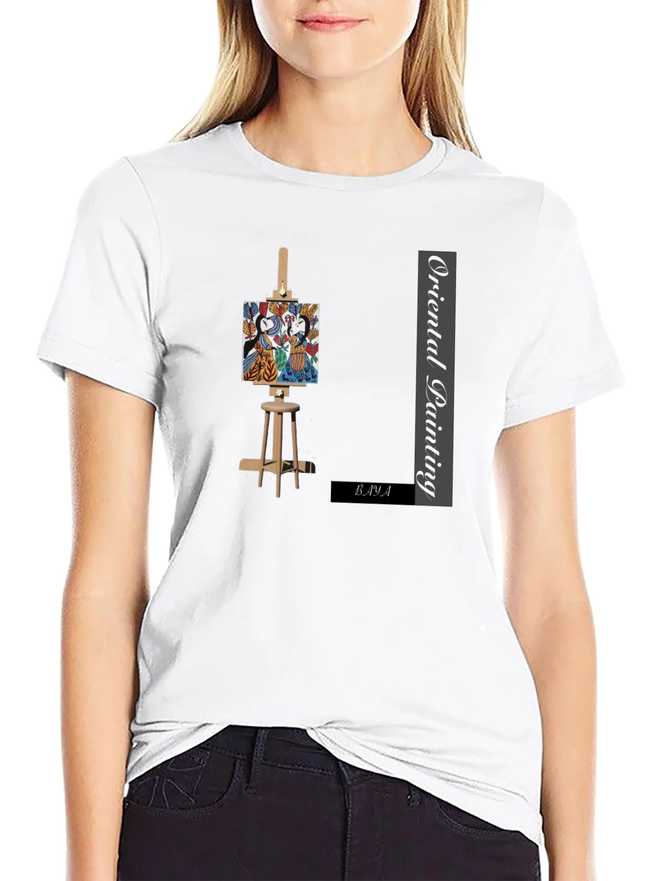 Rebbecca Oriental Painting Graphic T-Shirt